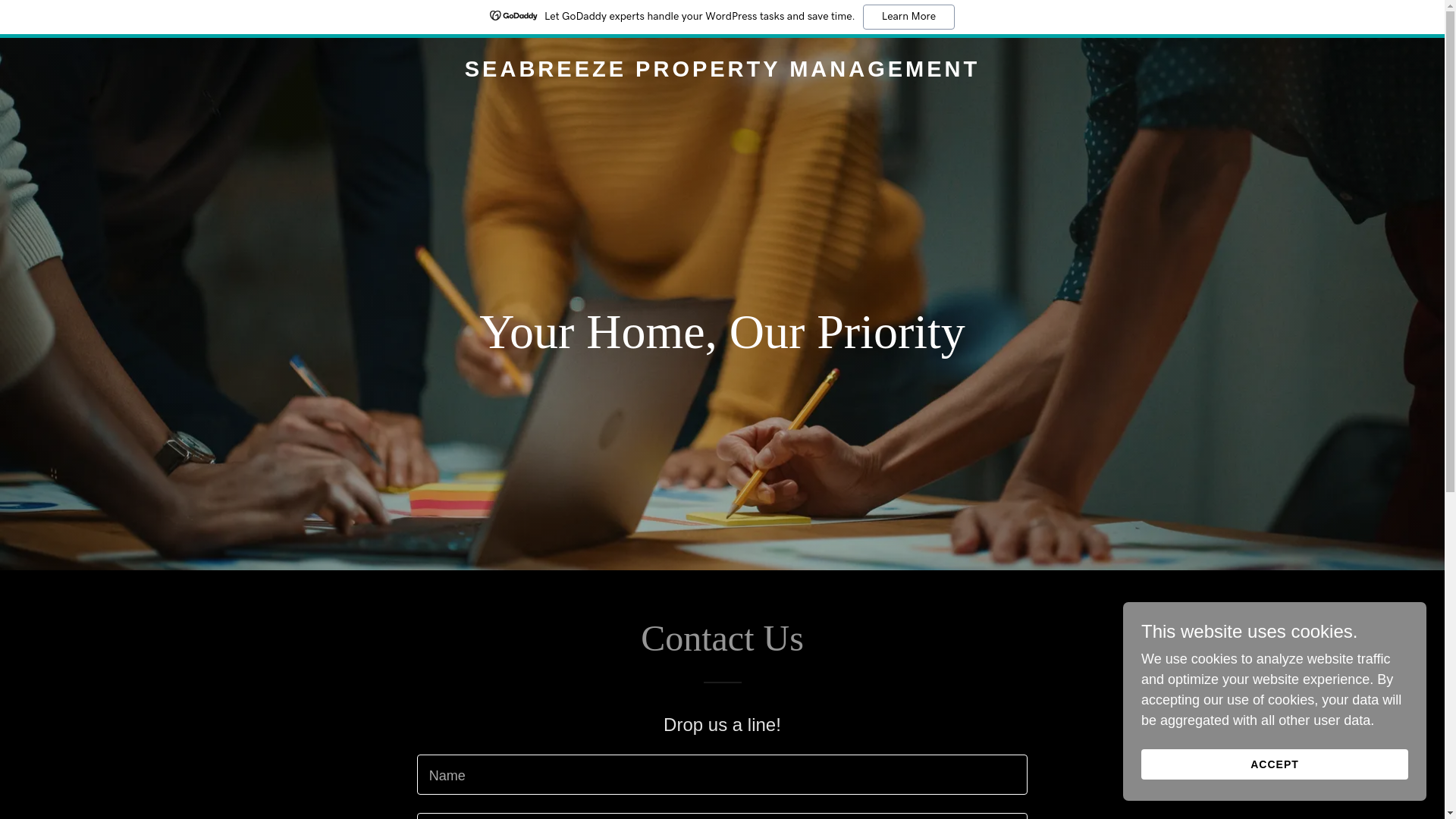 website screenshot of https://seabreezepropertymanagement.net/