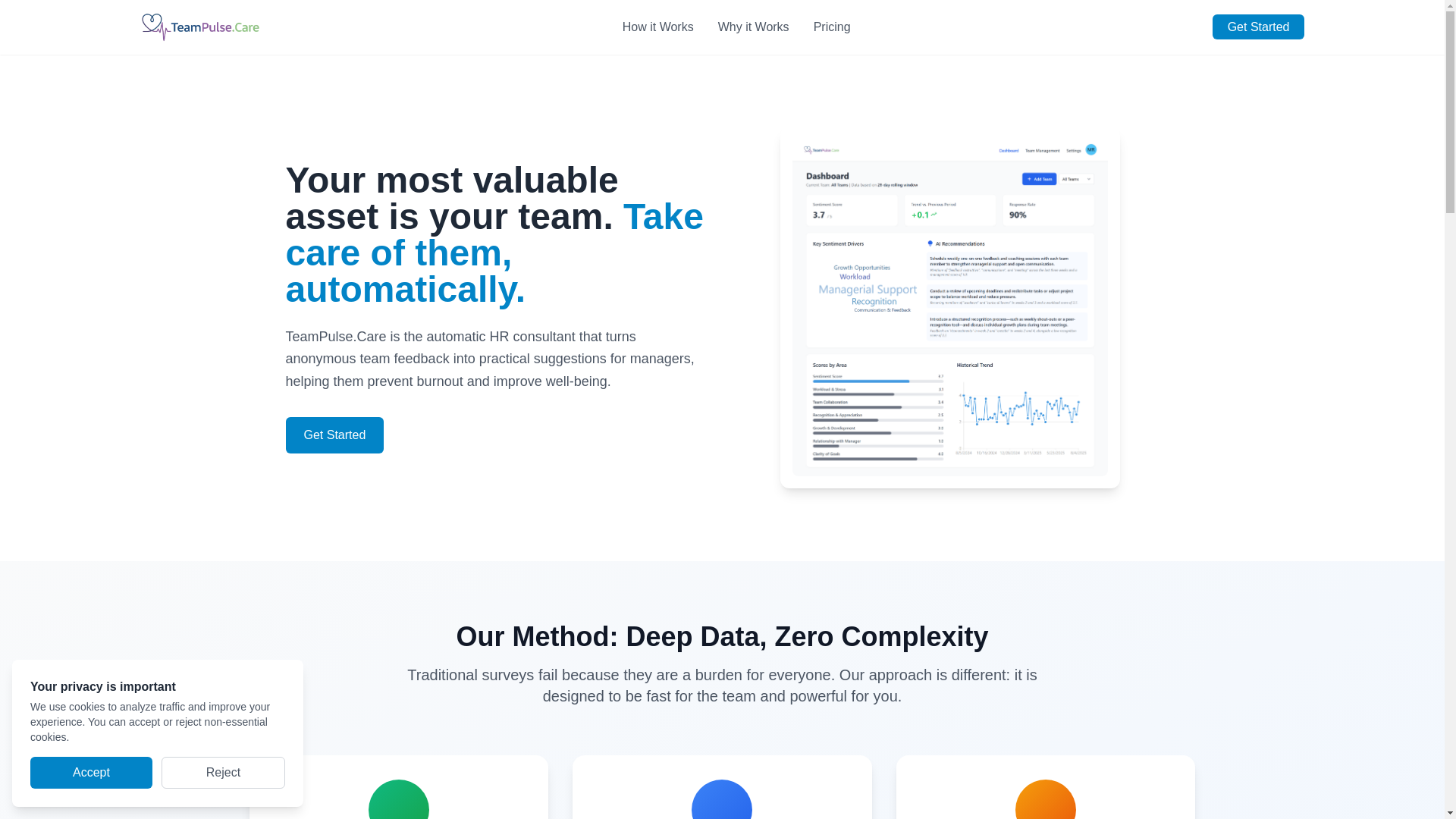 website screenshot of https://teampulse-care.pages.dev/