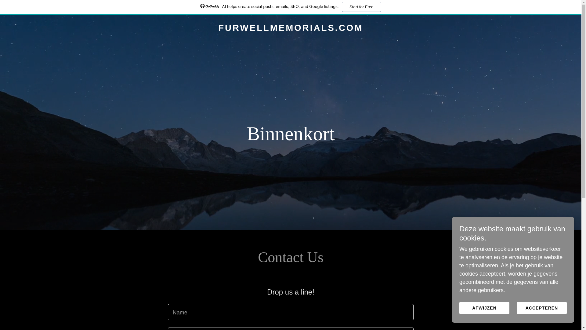 website screenshot of https://furwellmemorials.com/