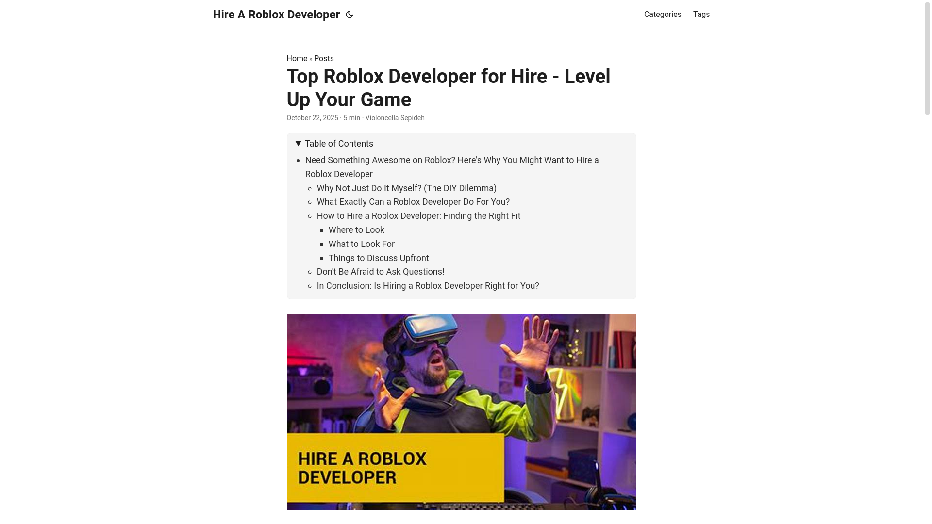 website screenshot of https://hire-a-roblox-developer.pages.dev/