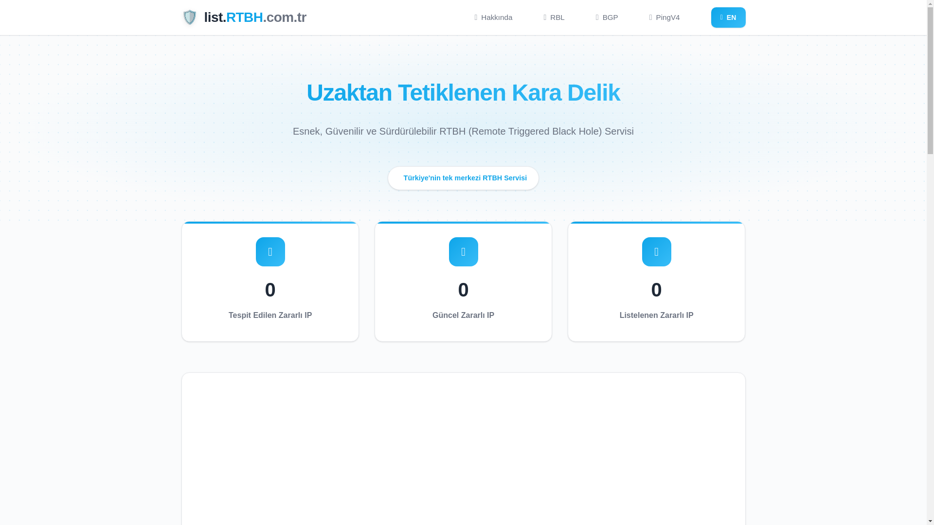 website screenshot of https://list.rtbh.com.tr/