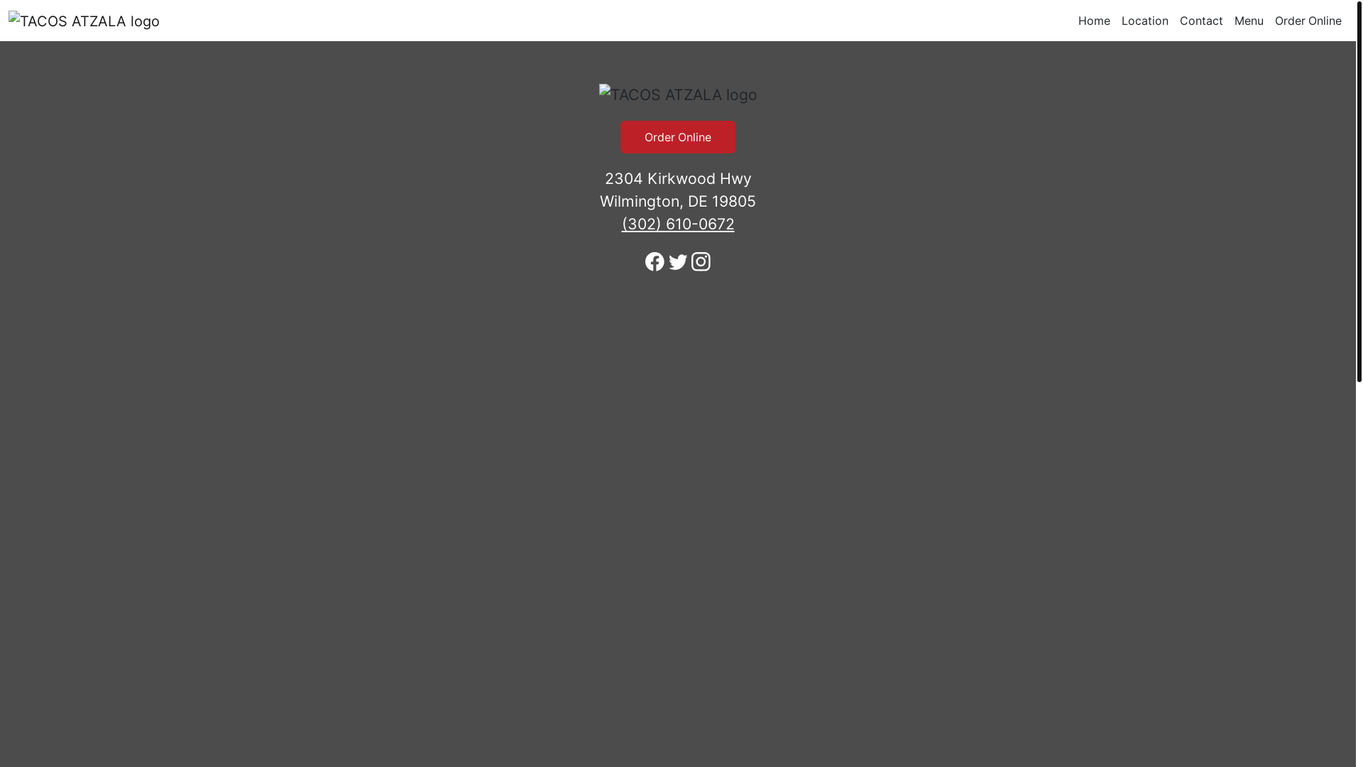 website screenshot of https://tacosatzalade.com/