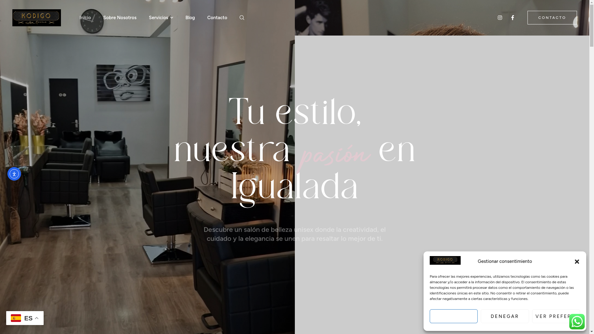 website screenshot of https://kodigobymonica.es/