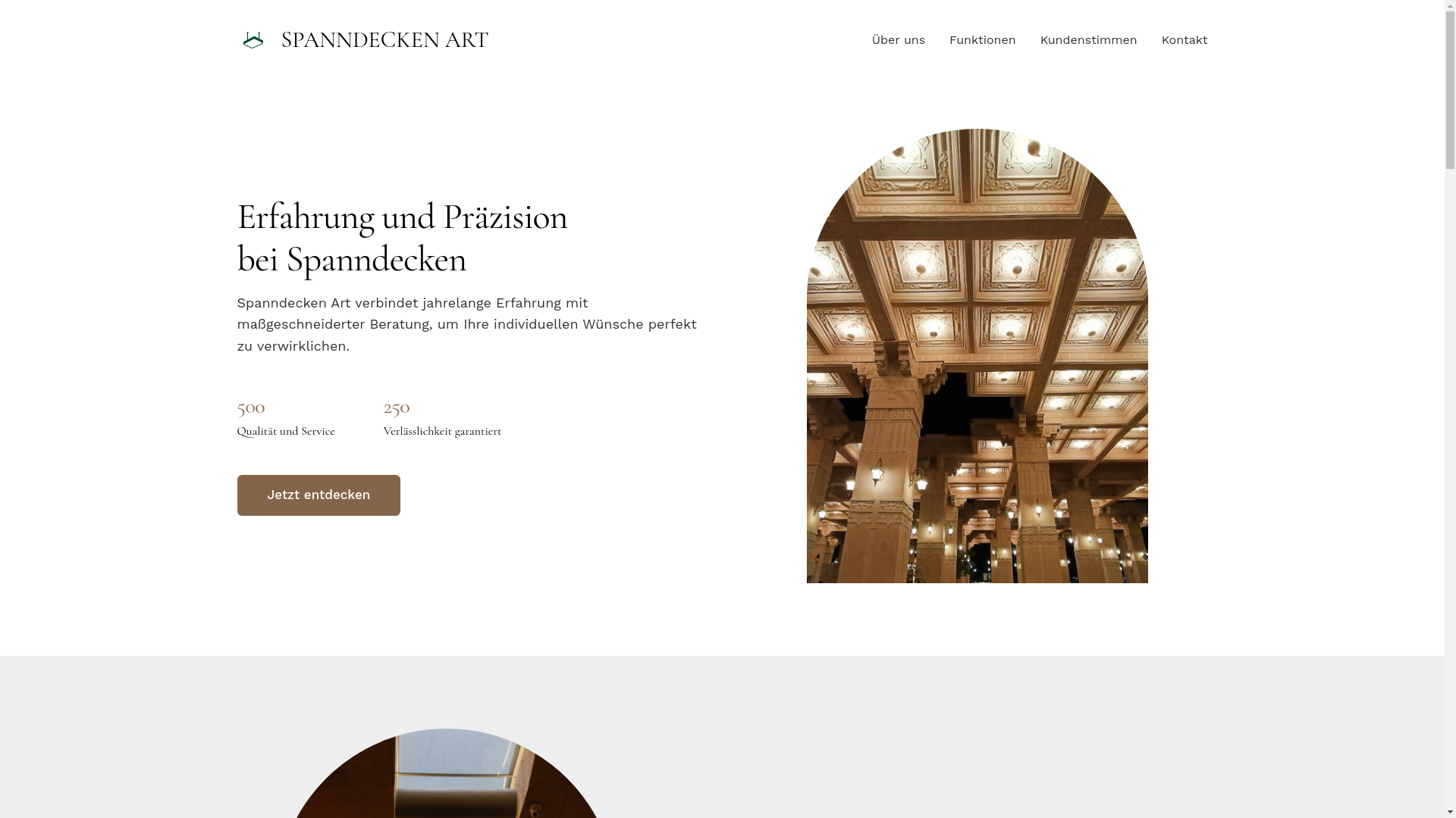 website screenshot of https://spanndeckenart.de/
