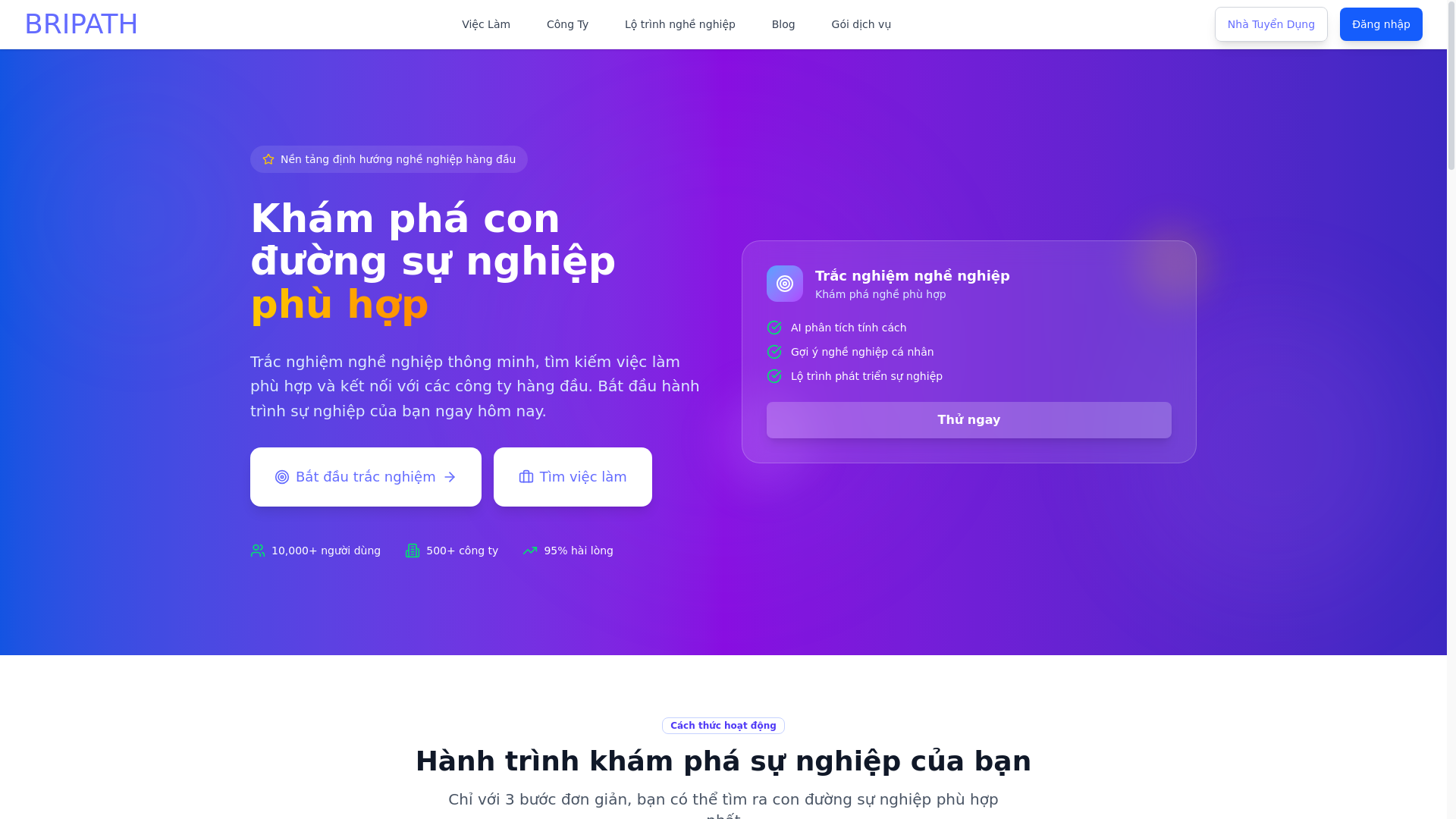 website screenshot of https://bripath.online/