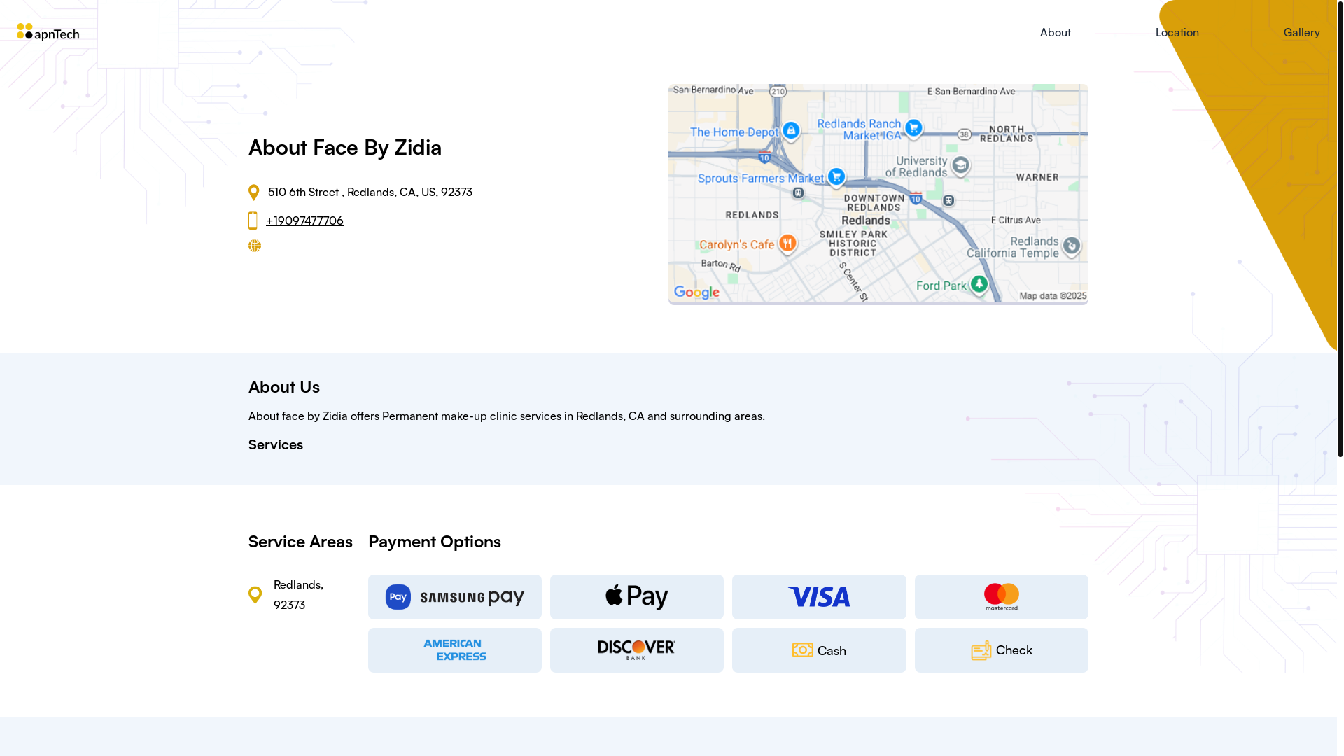 website screenshot of https://aboutfacebyzidia.online/