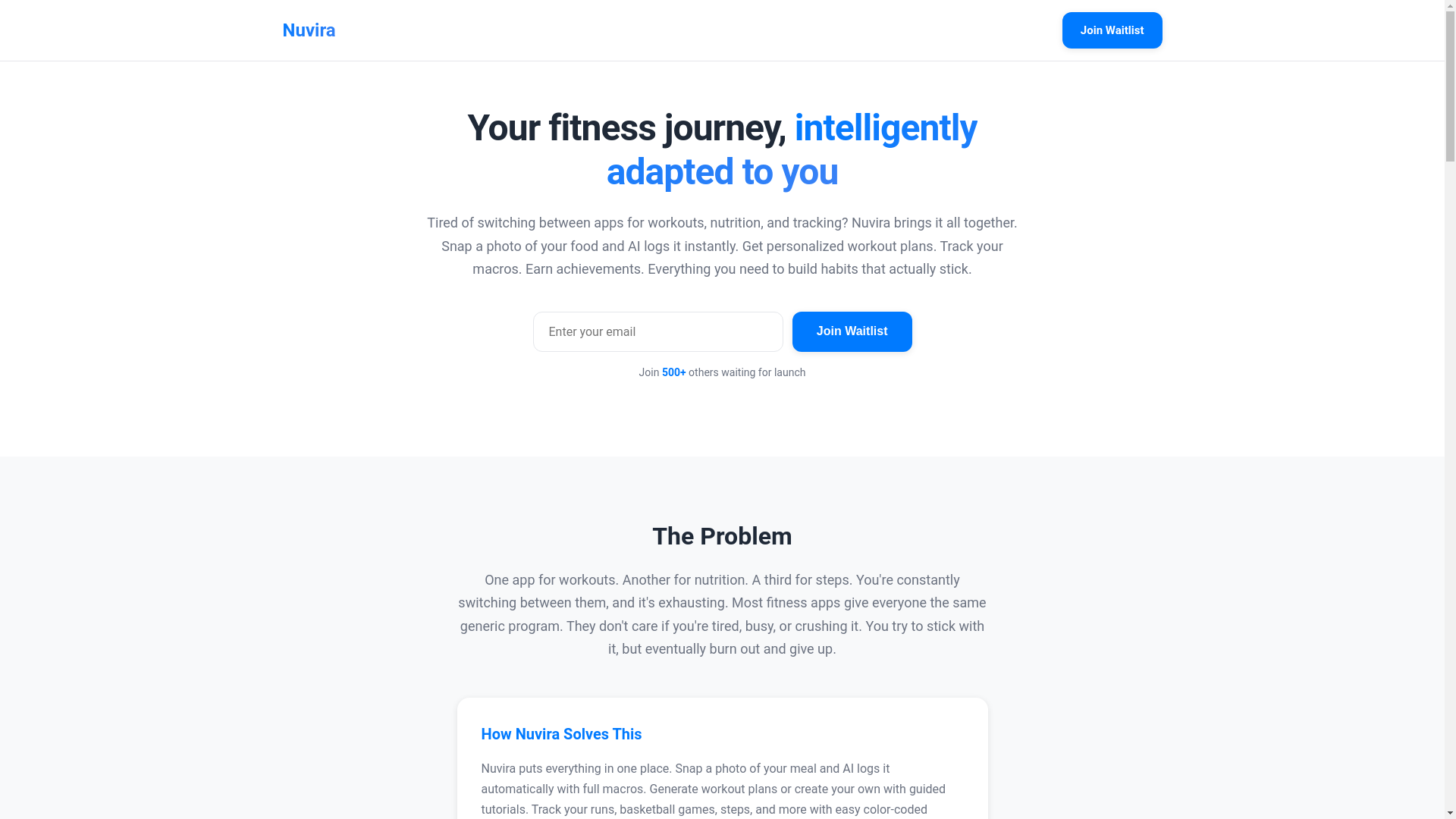 website screenshot of https://nuvira.pro/