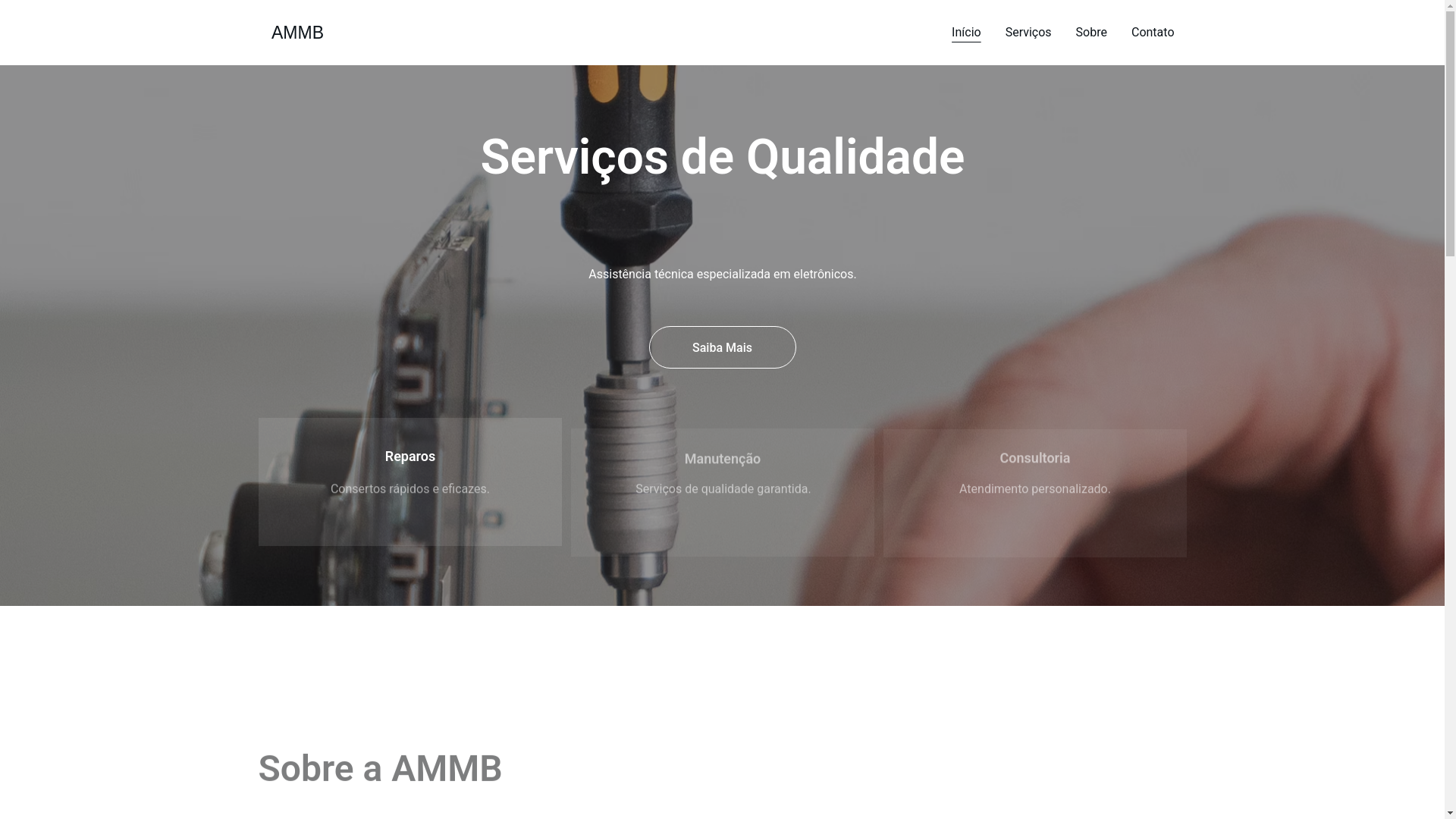 website screenshot of https://ammbtec.com/