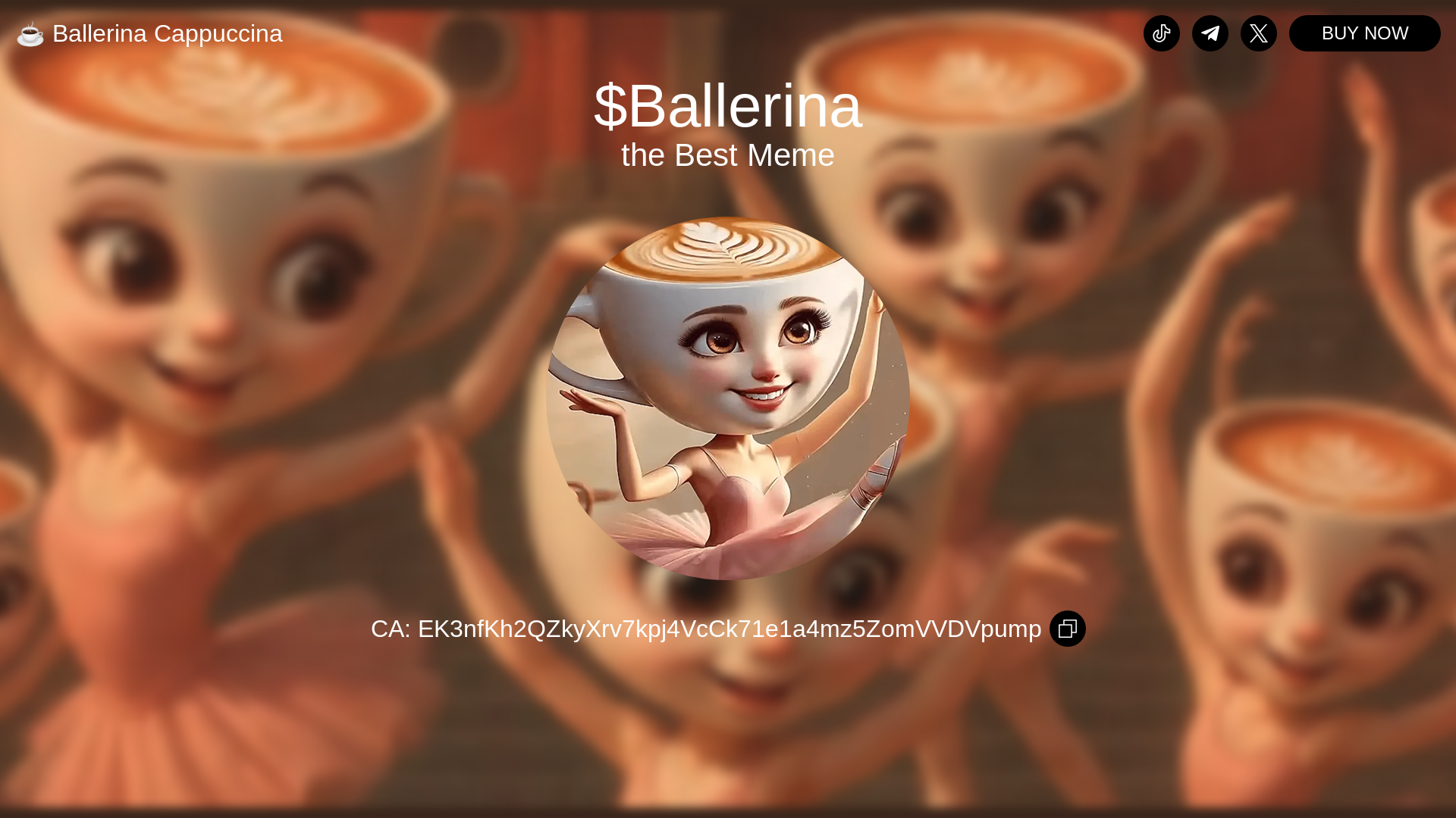website screenshot of https://ballerinacappuccina.pages.dev/