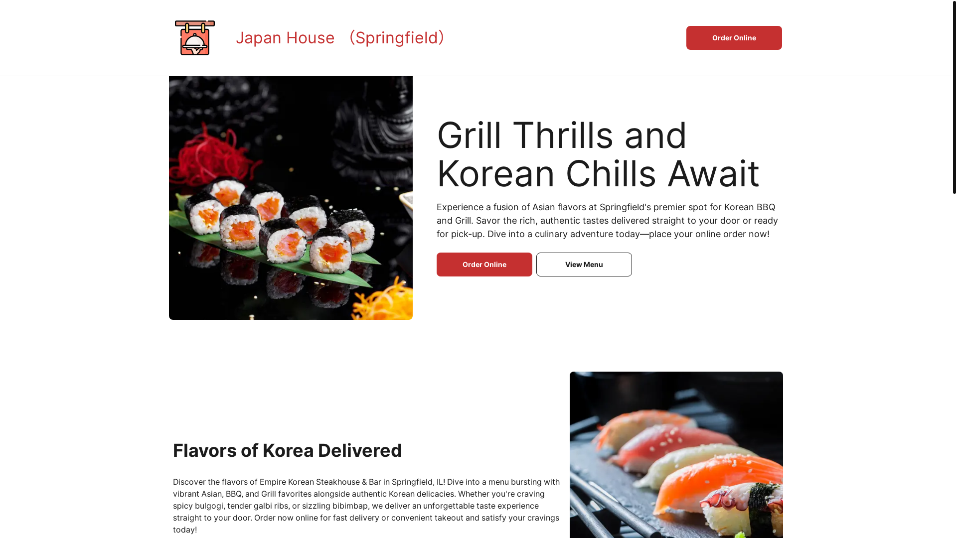 website screenshot of https://japanhouseil.com/