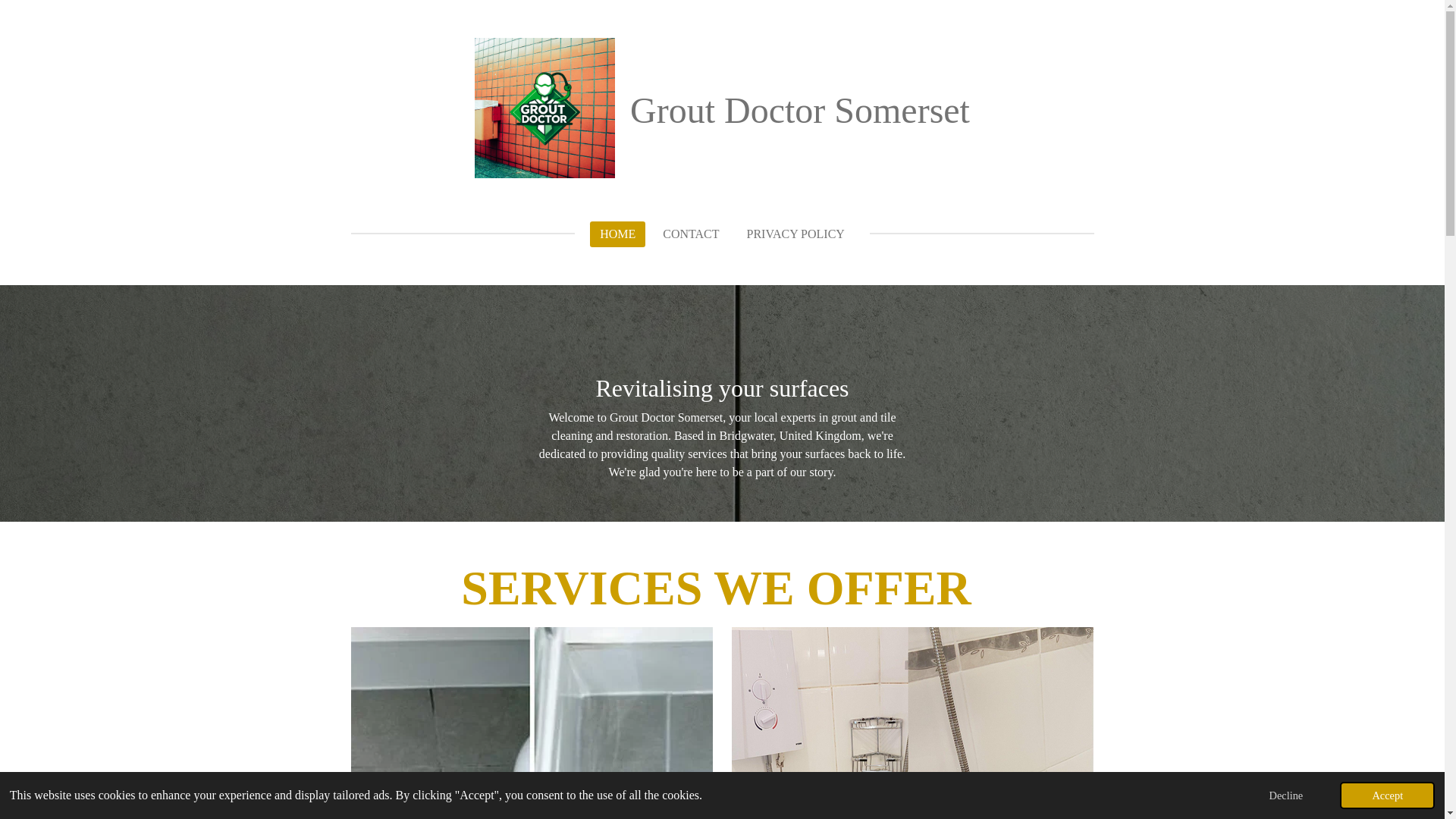 website screenshot of https://grout-doctor.co.uk/