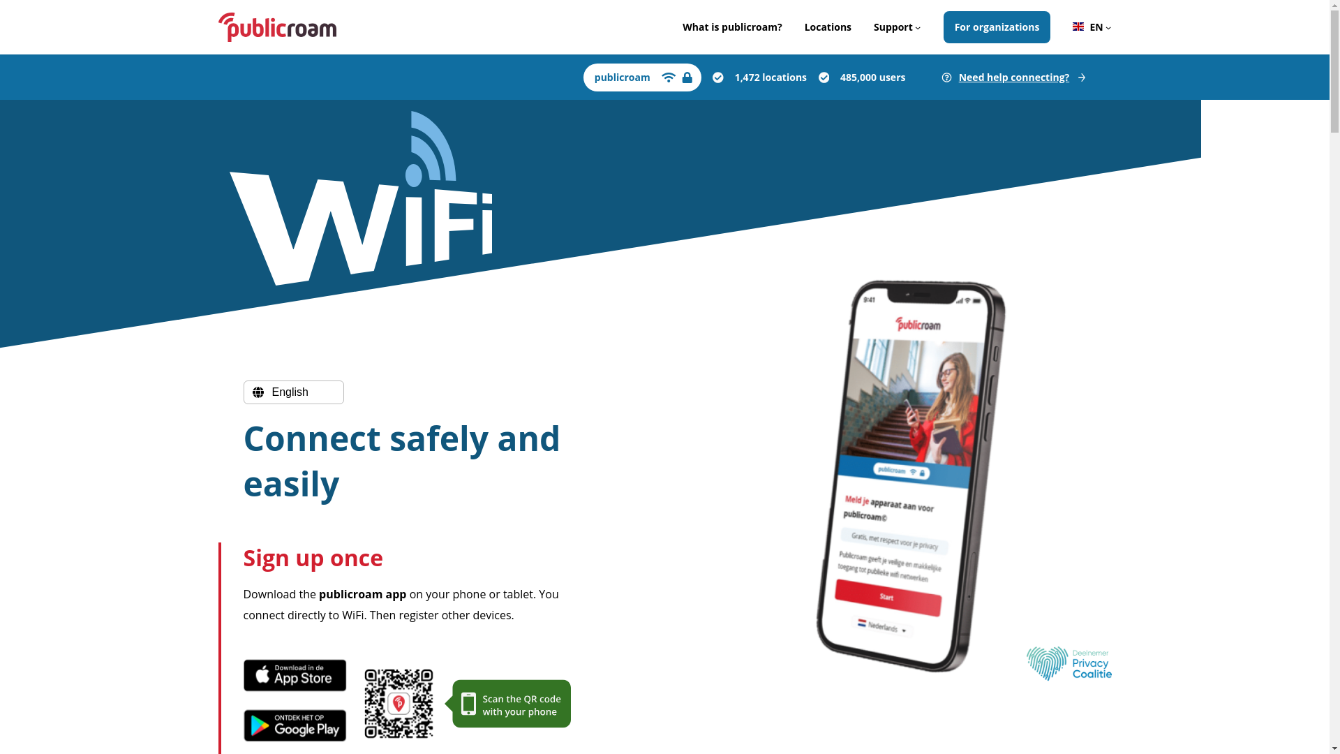 website screenshot of https://publicroamdirect.com/