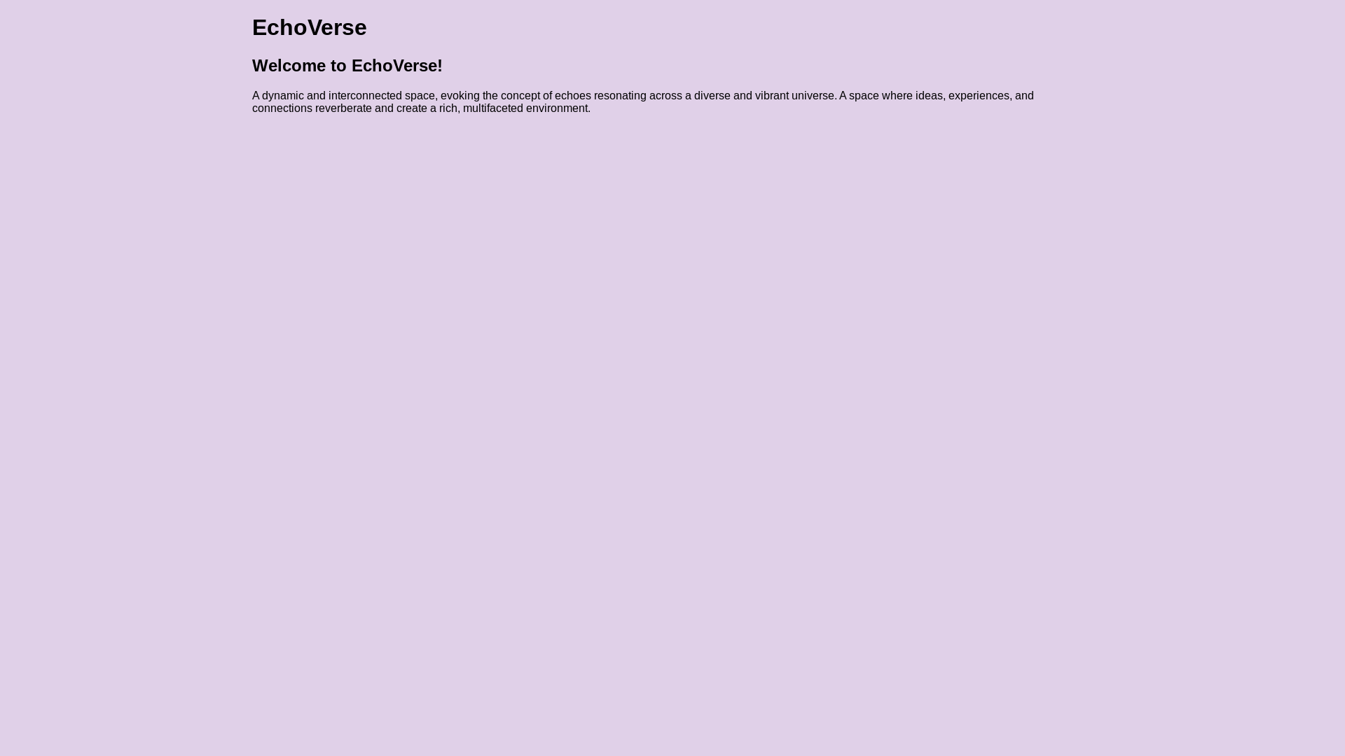 website screenshot of https://echoverse-website.pages.dev/
