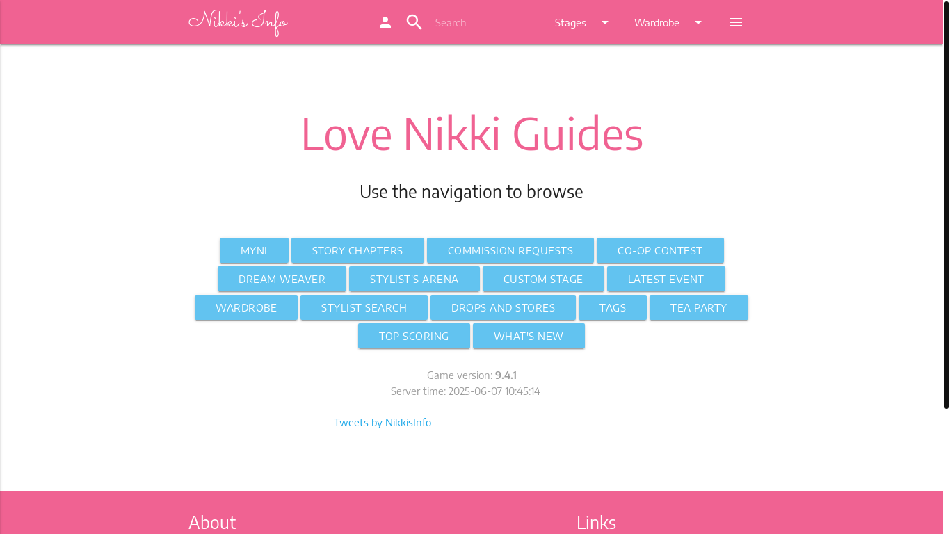 website screenshot of https://ln.nikkis.info/