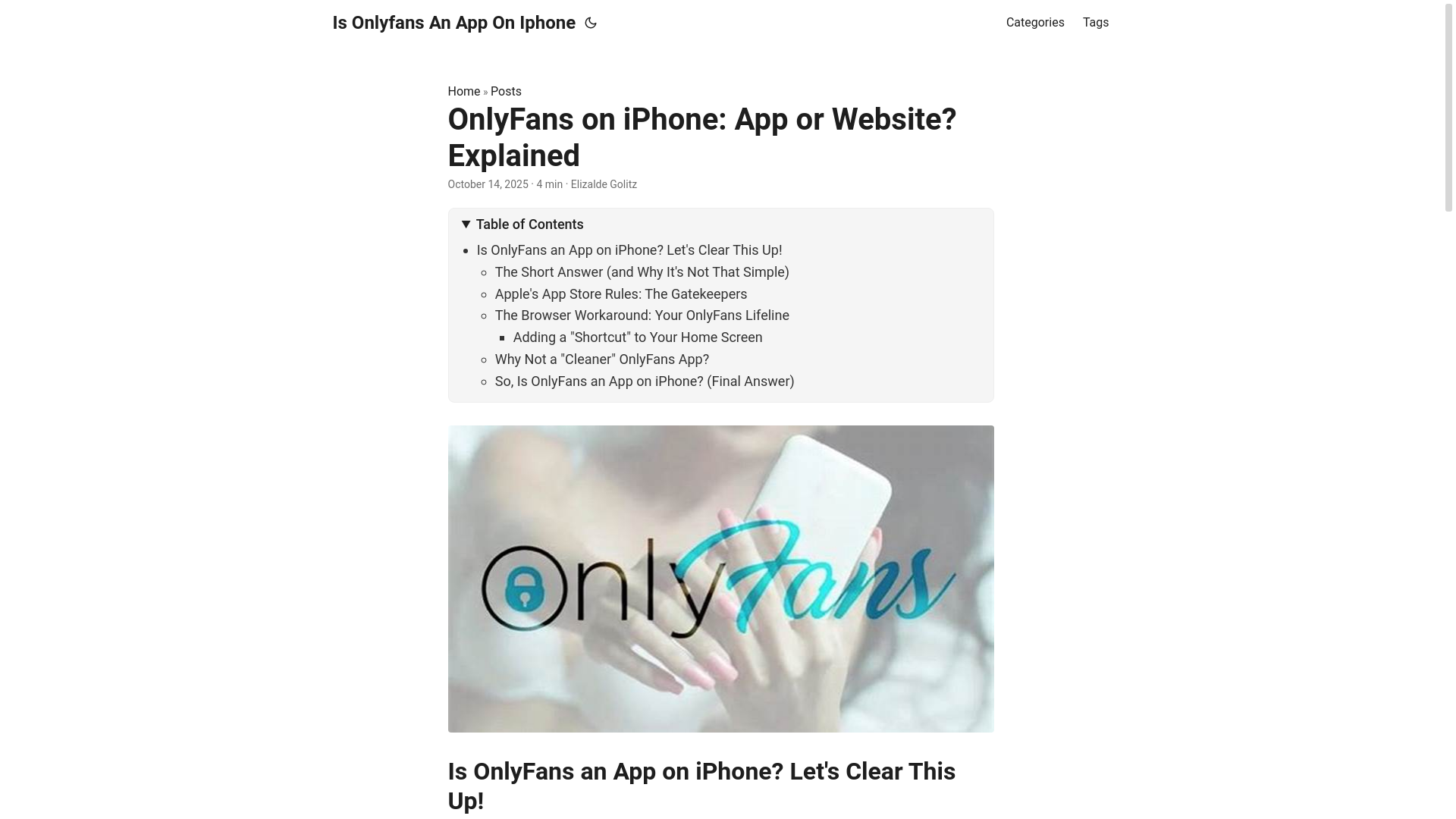 website screenshot of https://is-onlyfans-an-app-on-iphone.pages.dev/