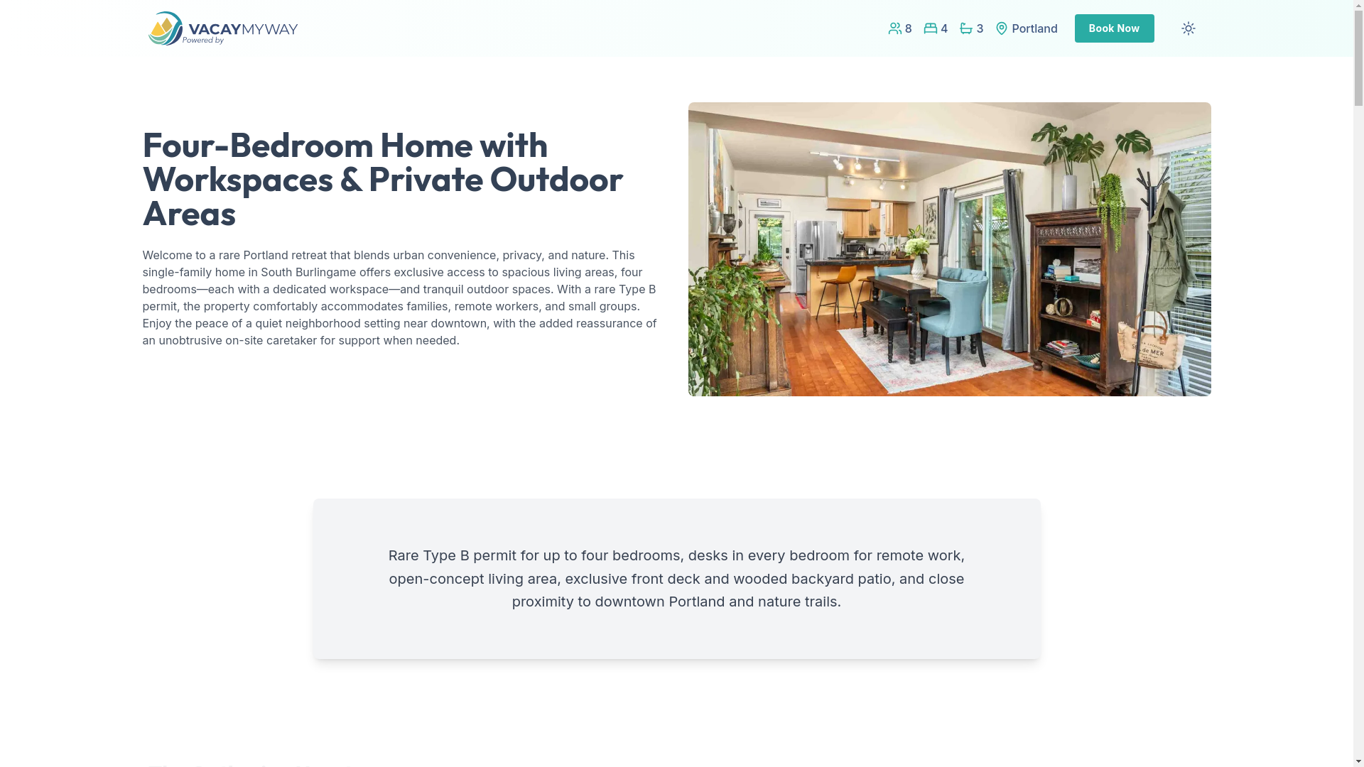 website screenshot of https://calmriverview.holiday/