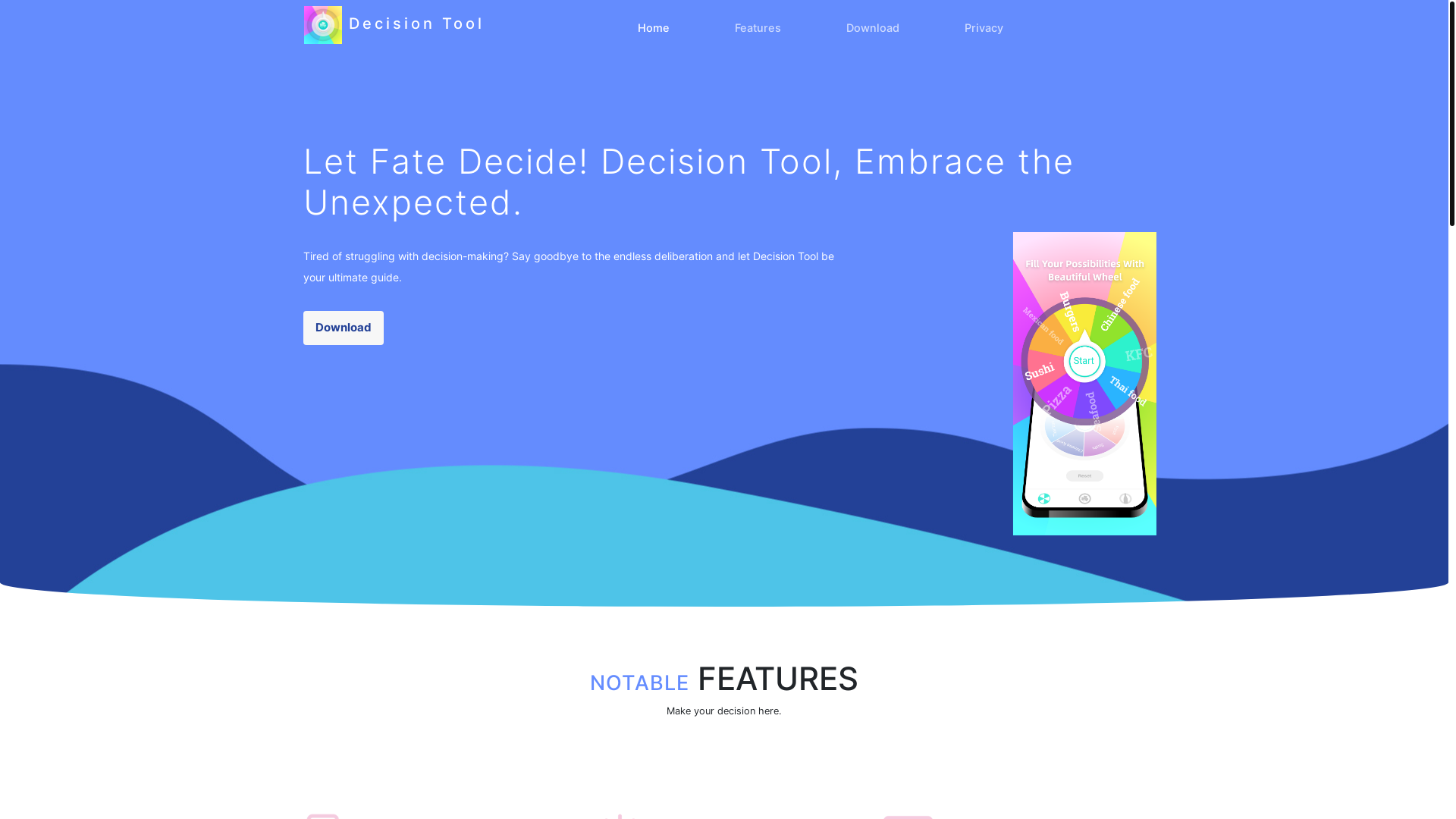 website screenshot of https://decision-tool-com.pages.dev/