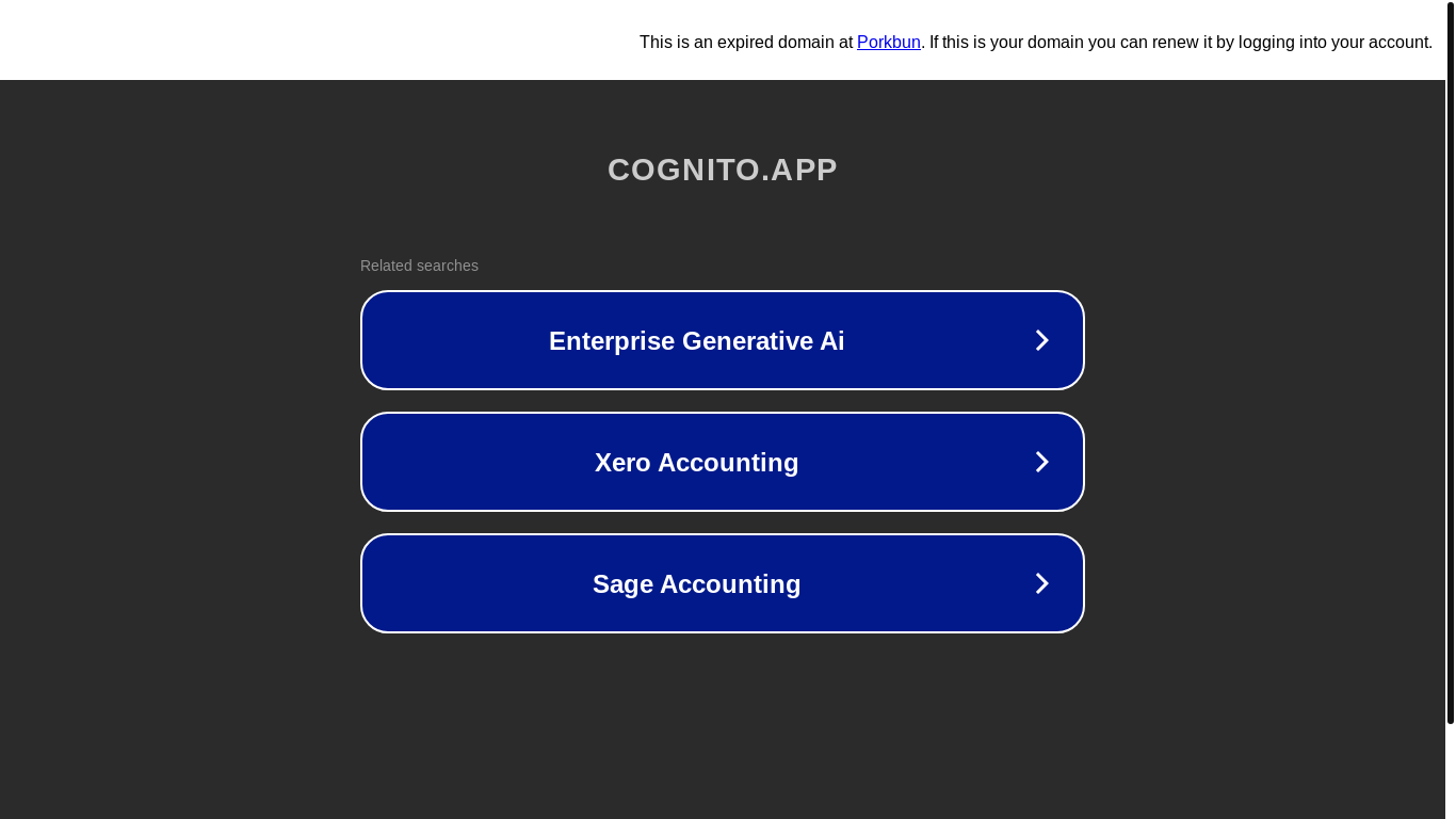 website screenshot of https://cognito.app