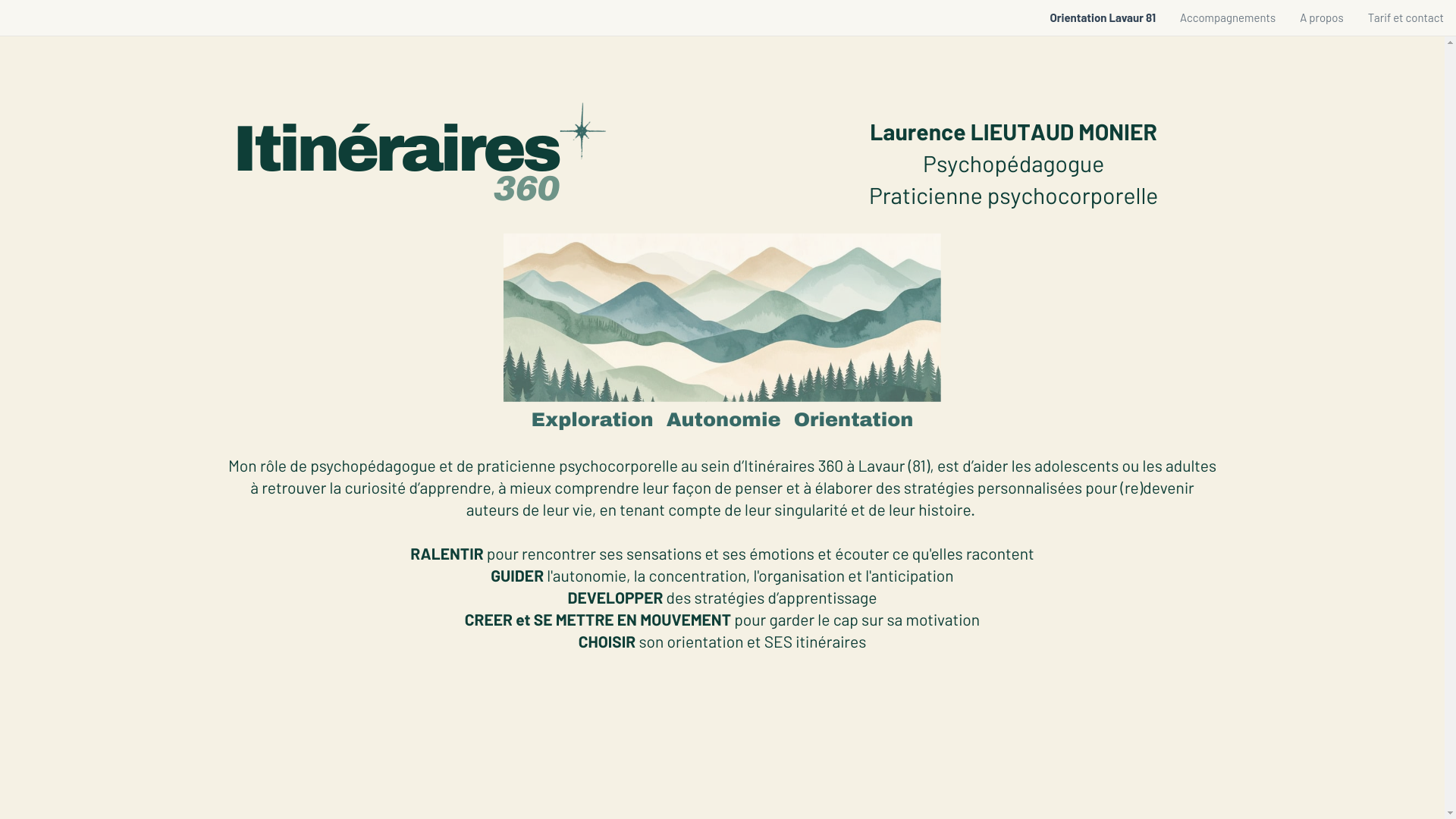 website screenshot of https://itineraires360.com/