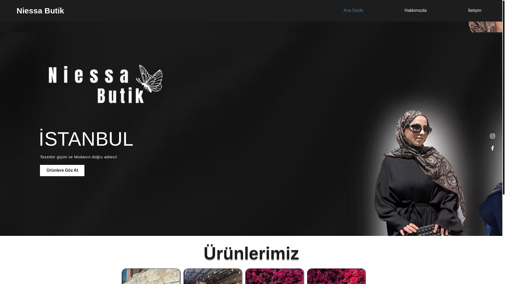 website screenshot of https://niessabutik.com.tr/