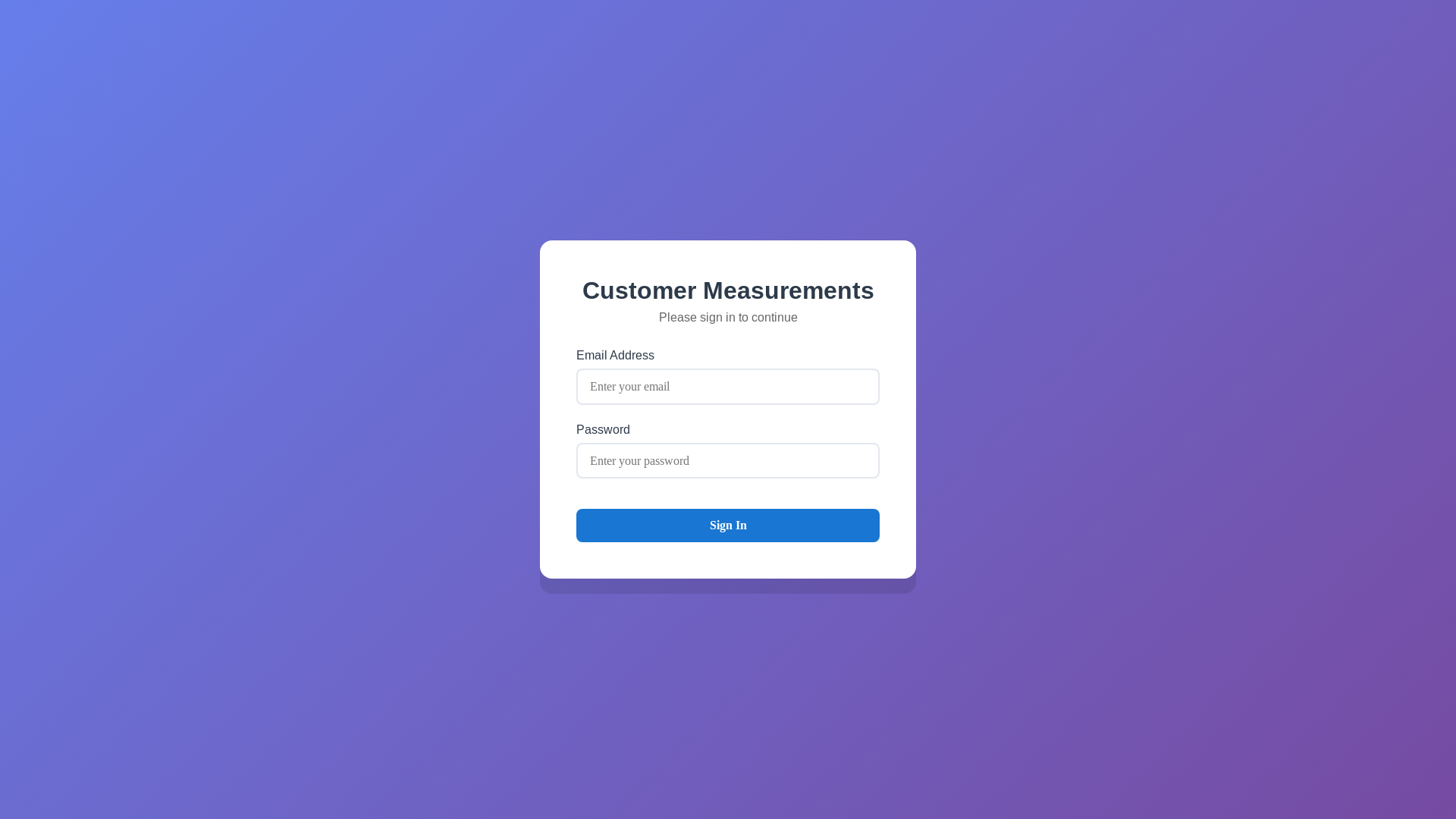 website screenshot of https://customer-measurements.pages.dev/
