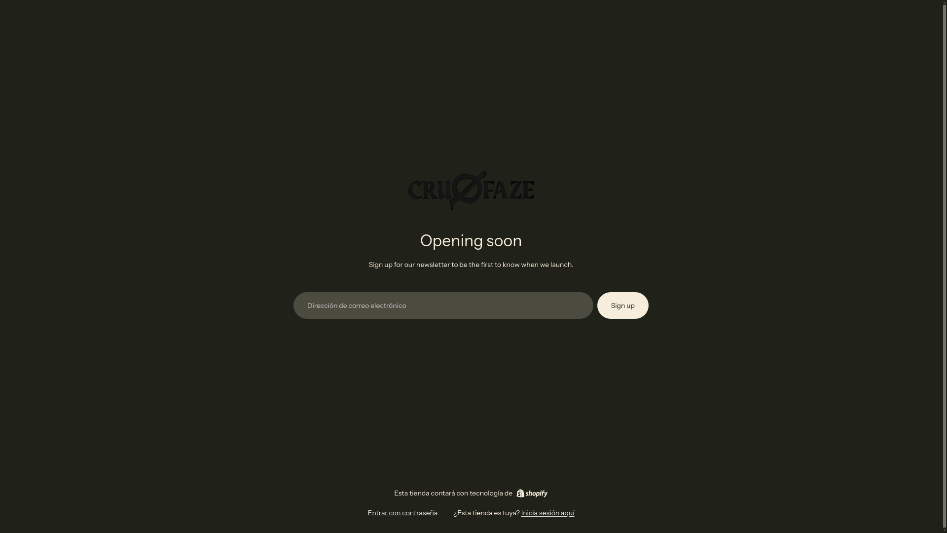 website screenshot of https://cruofaze.com/