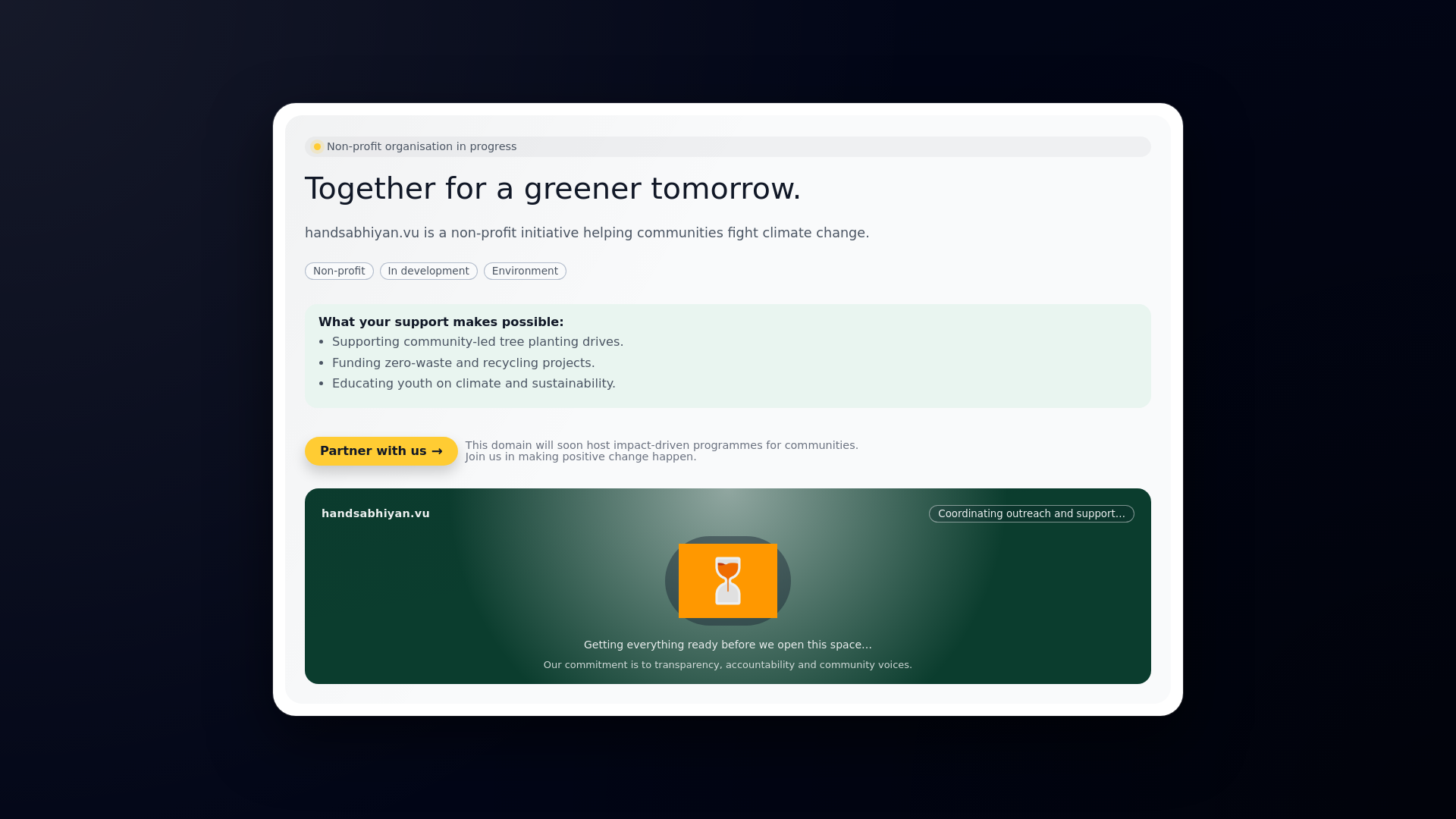 website screenshot of https://handsabhiyan.vu/