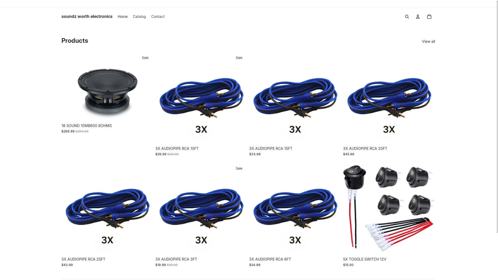 website screenshot of https://swelectronics.us/