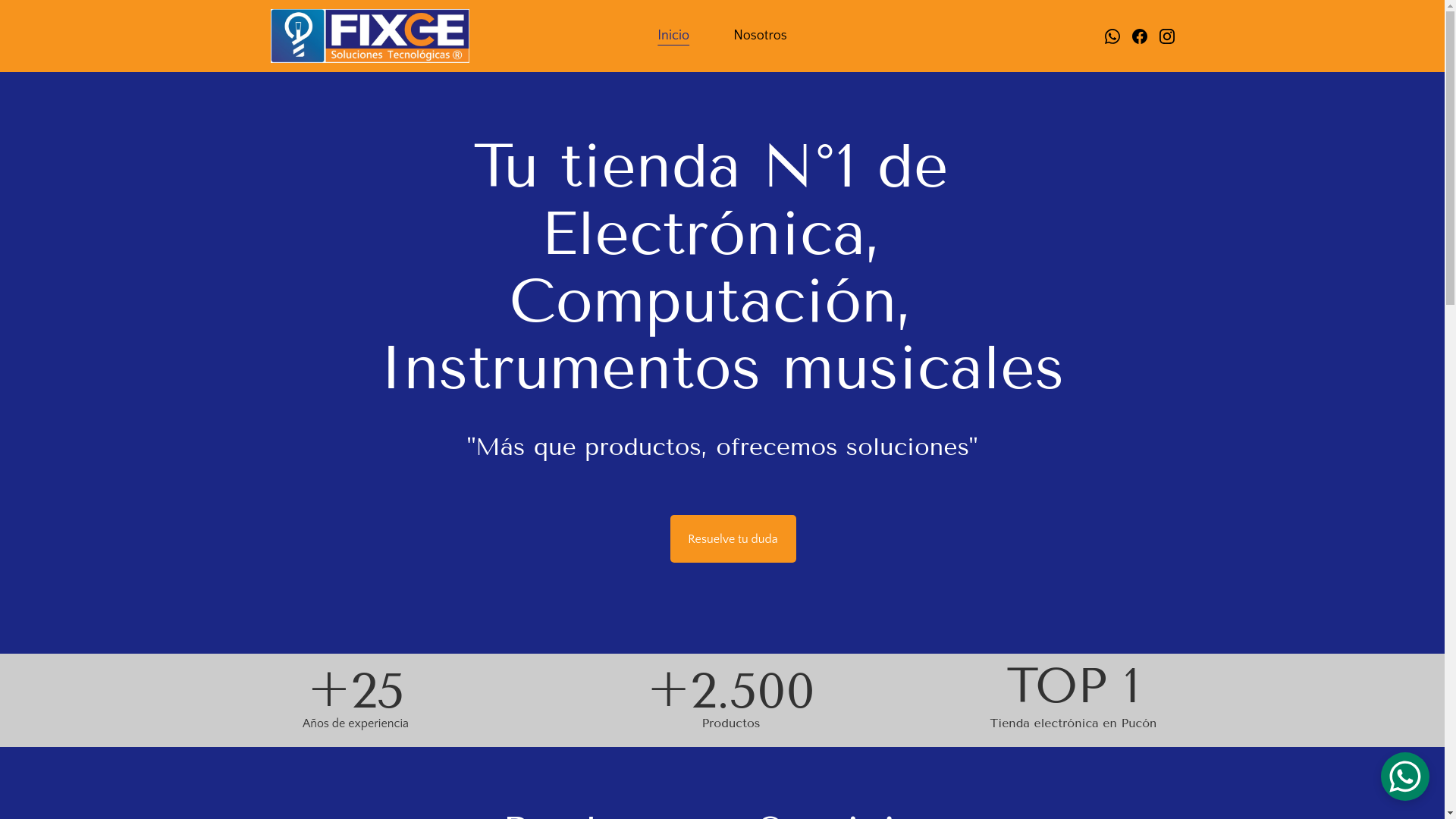 website screenshot of https://fixce.cl/