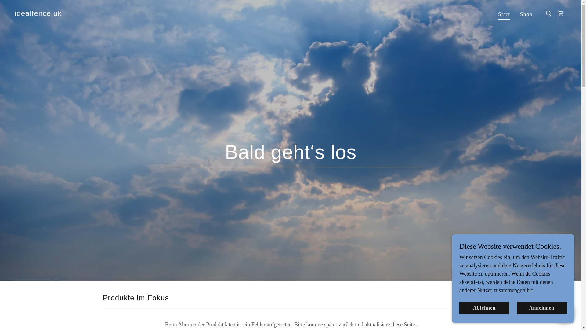 website screenshot of https://idealfence.uk/