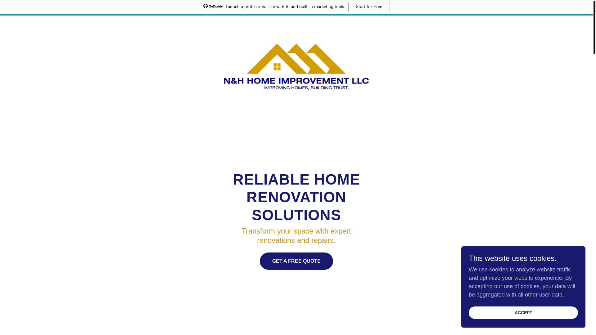 website screenshot of https://nh-homeimprovement.com/