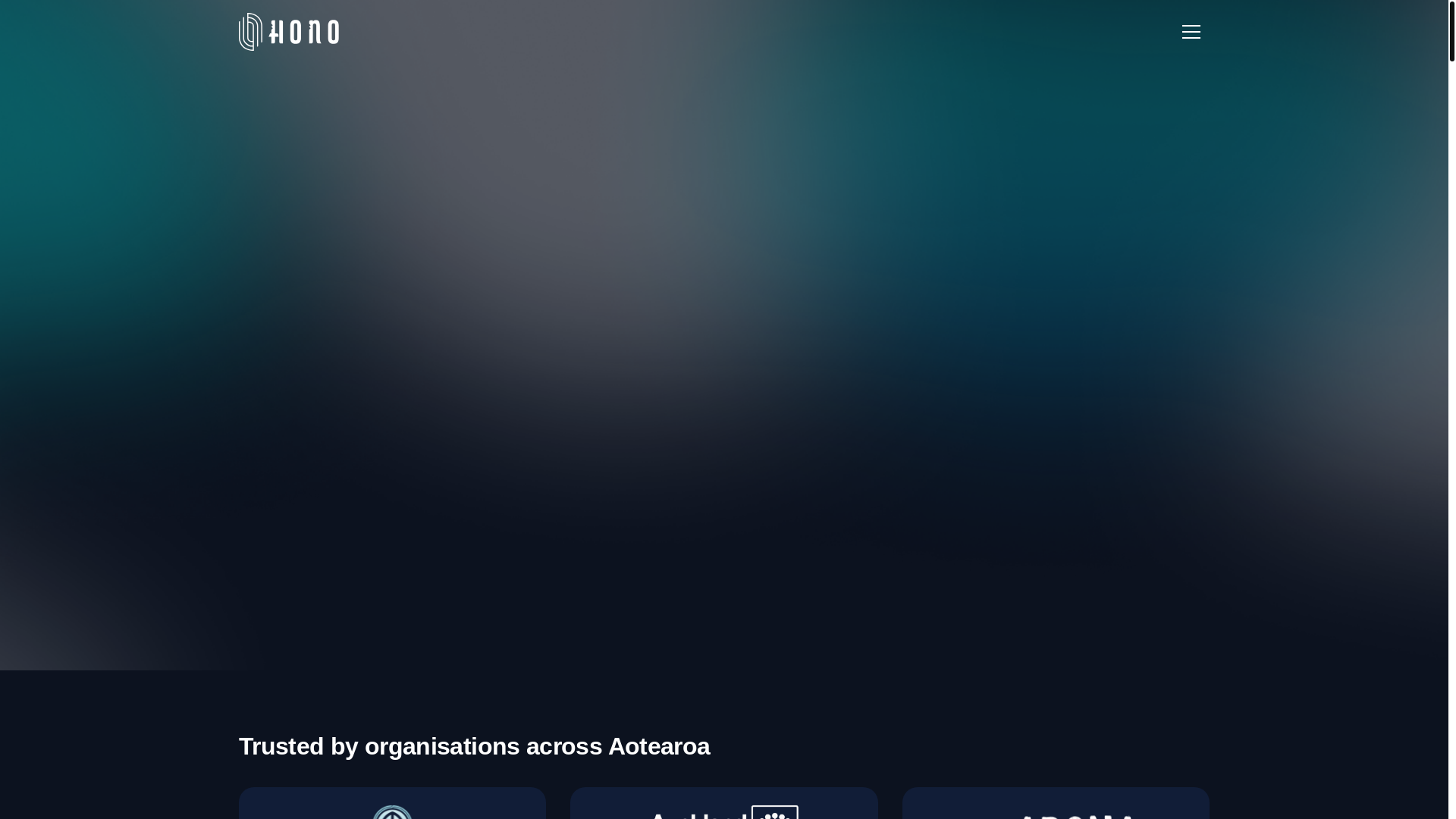 website screenshot of https://wearehono.nz/