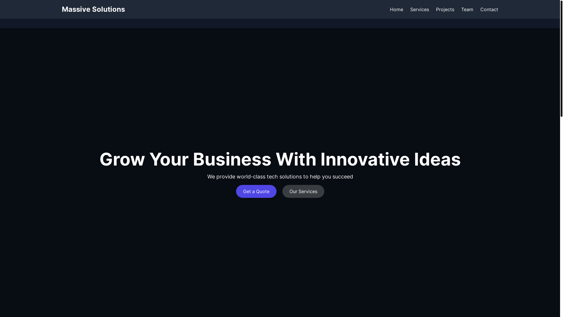 website screenshot of https://massive-solutions-website.pages.dev/