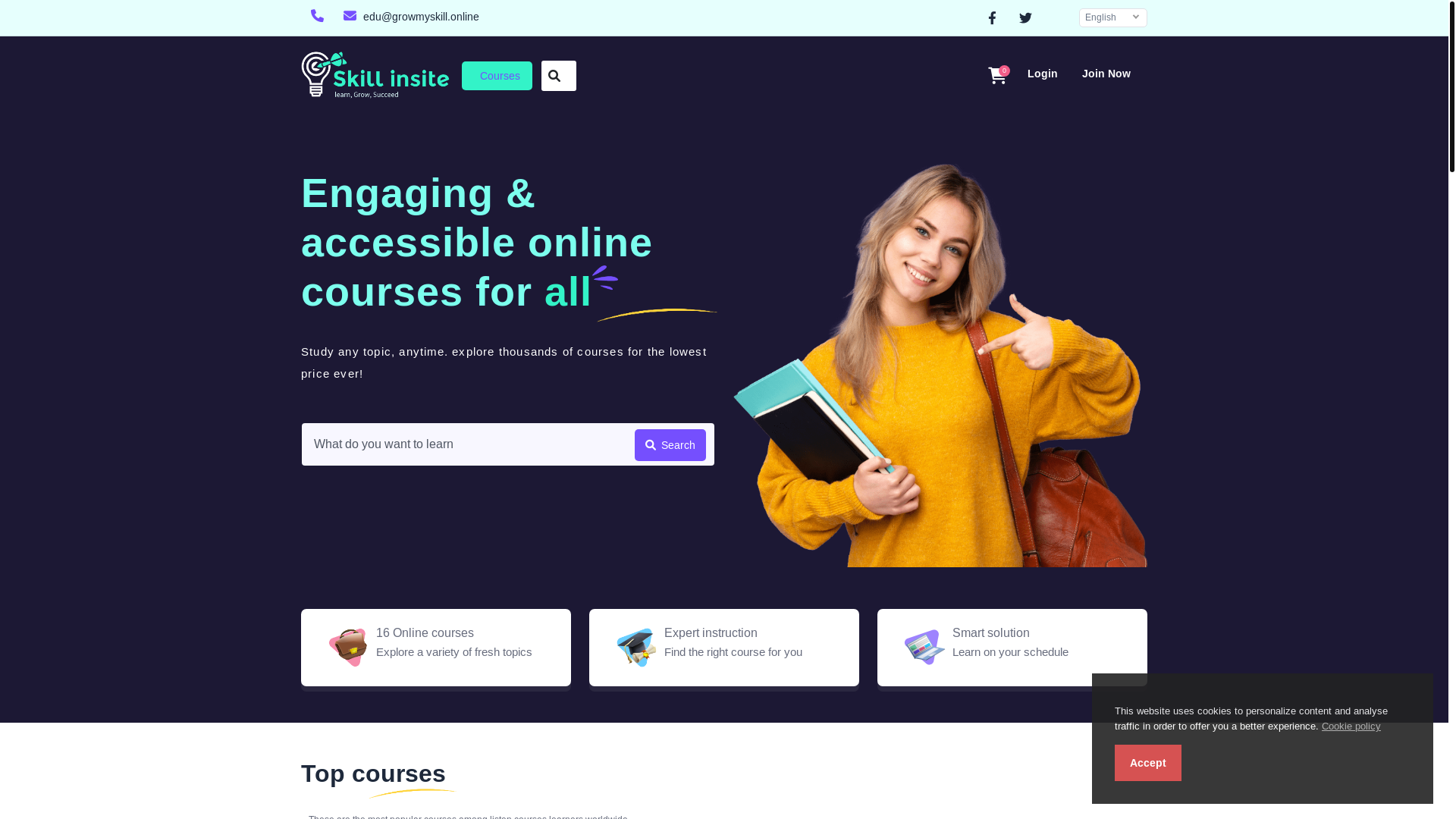 website screenshot of https://growmyskill.online/