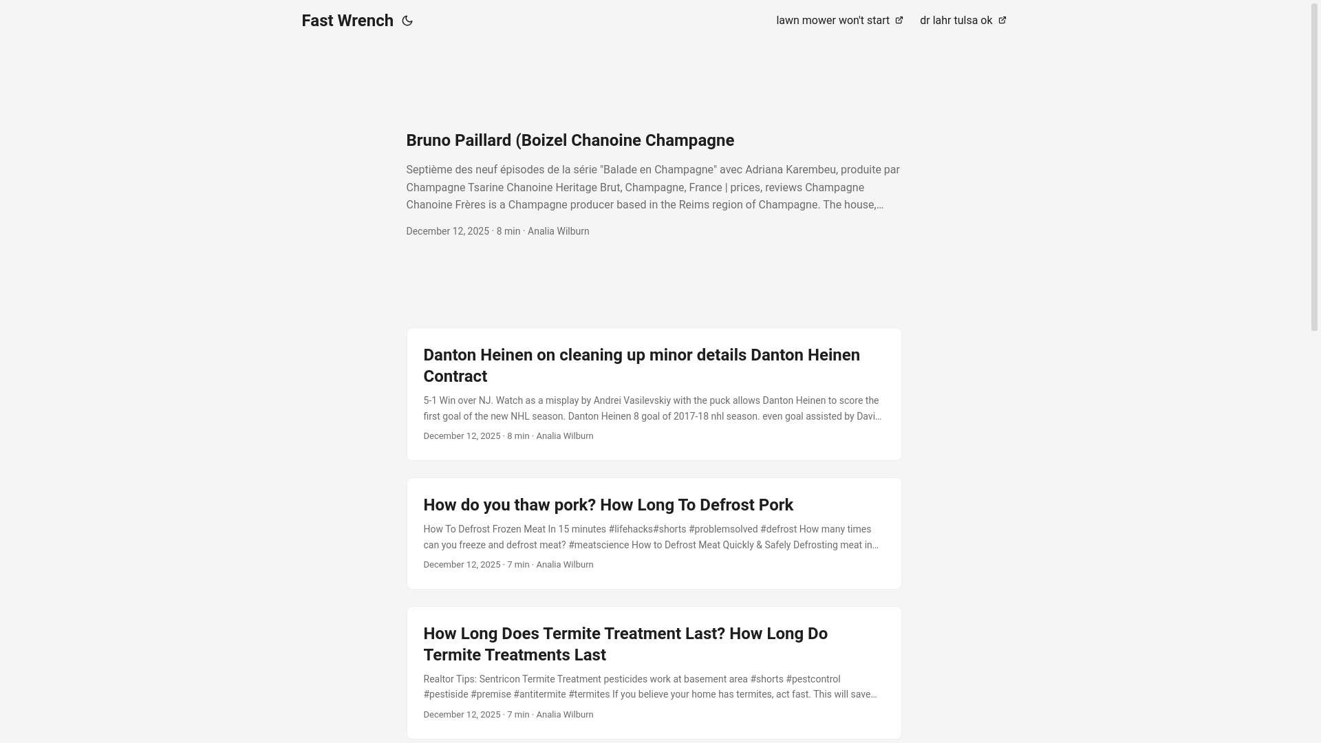 website screenshot of https://fastwrench.pages.dev/