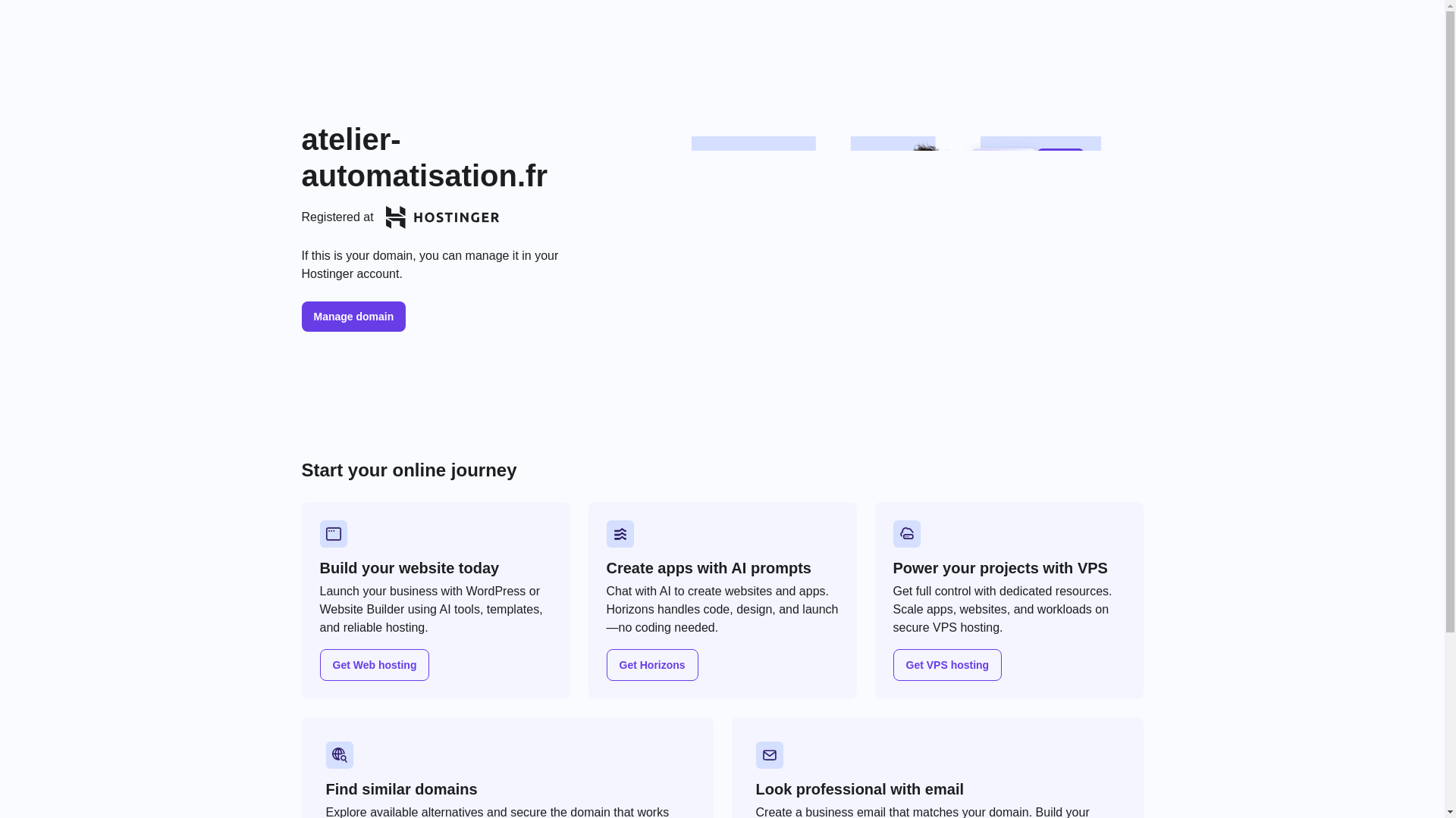 website screenshot of https://atelier-automatisation.fr/