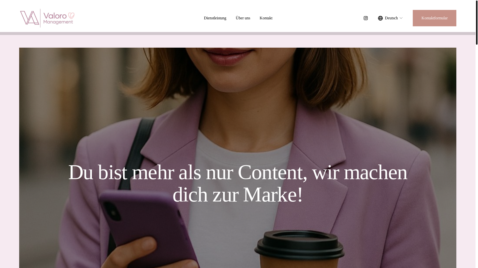 website screenshot of https://valoro-management.com/