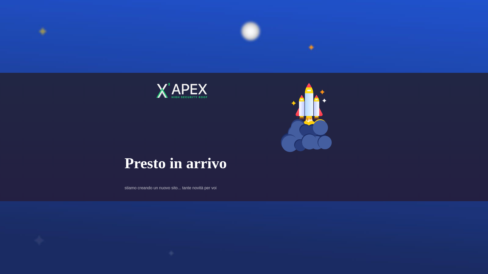 website screenshot of https://apexcoperture.it/