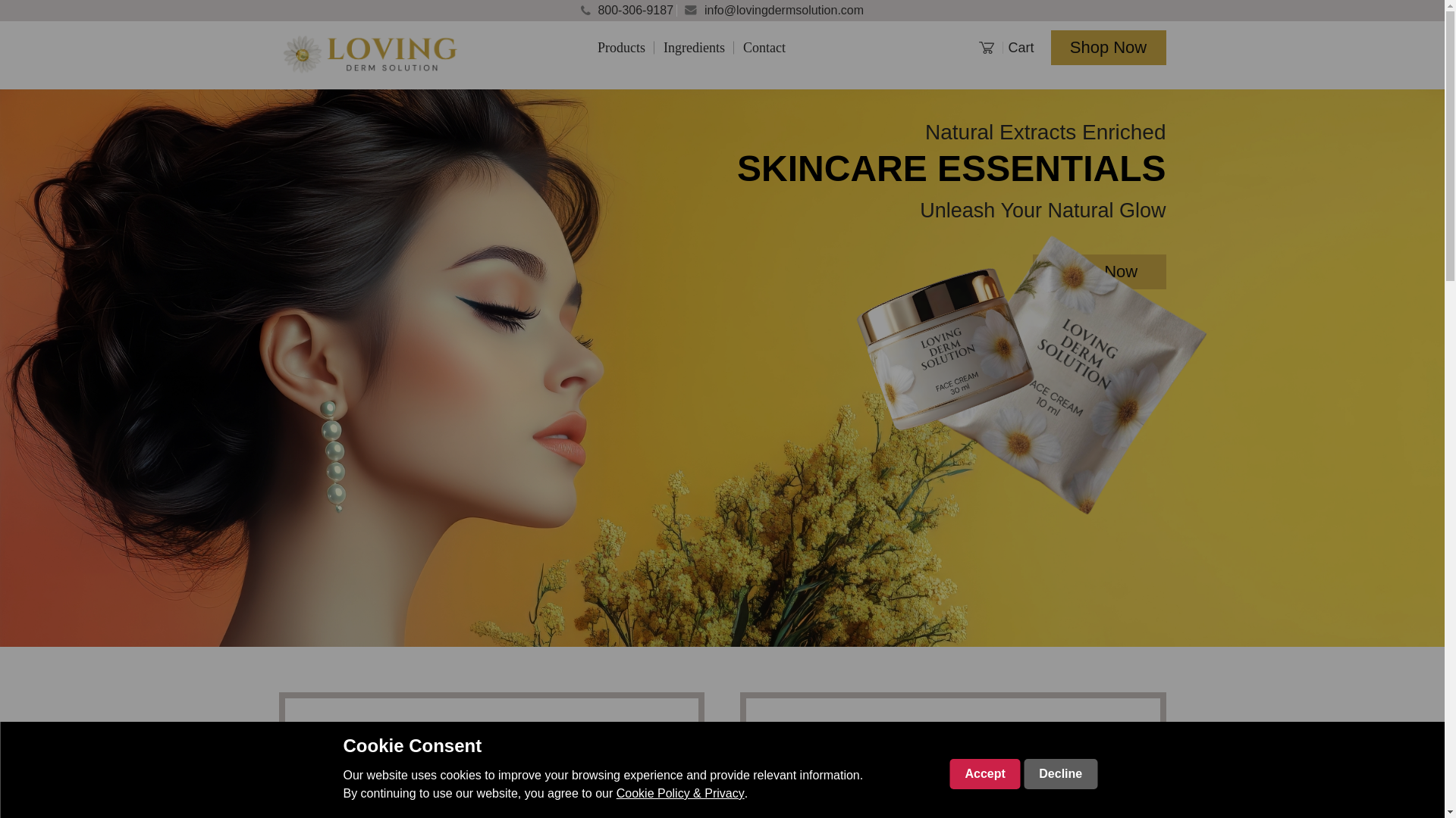 website screenshot of https://lovingdermsolution.com/