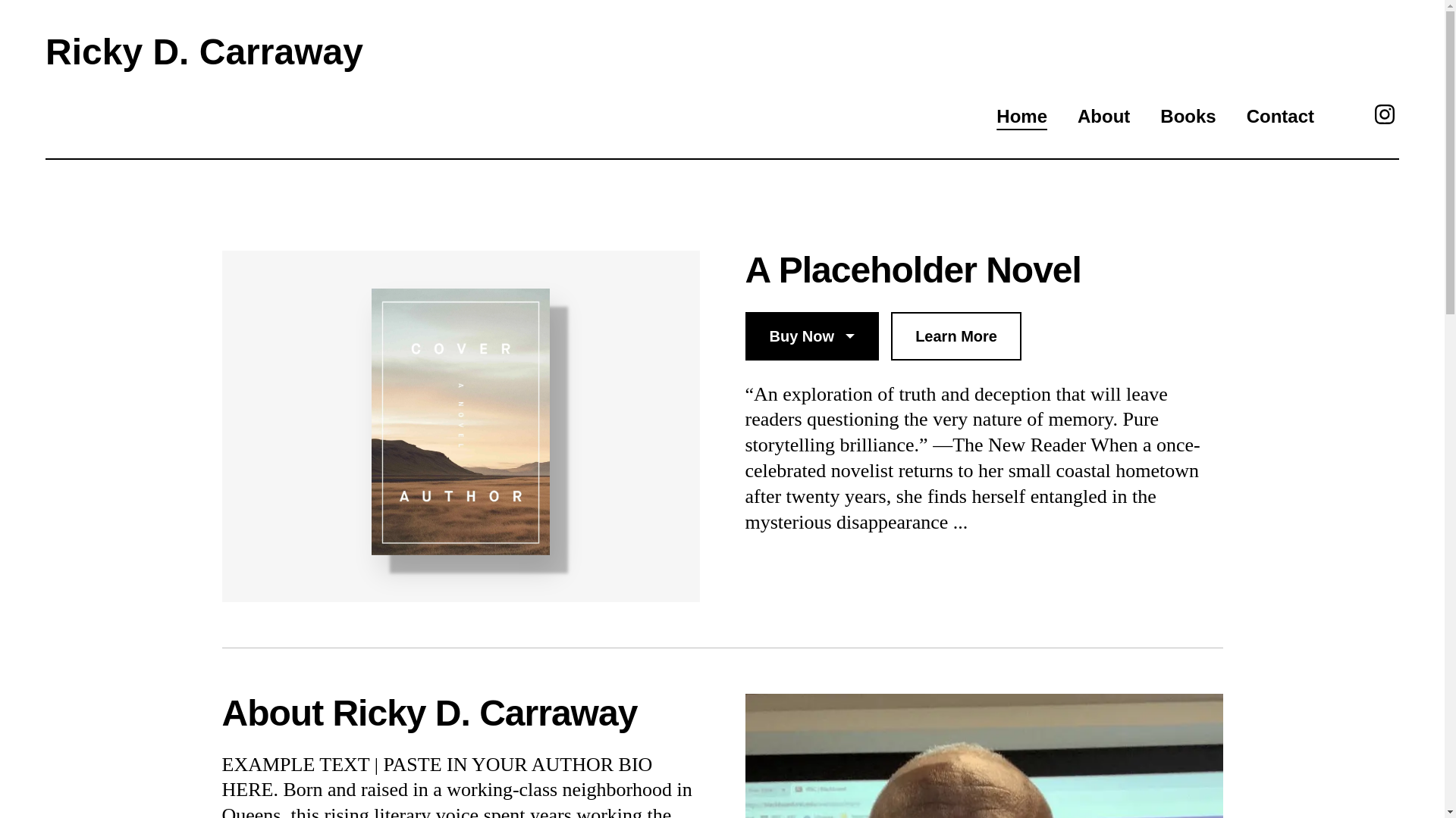 website screenshot of https://carrawaybooks.com/