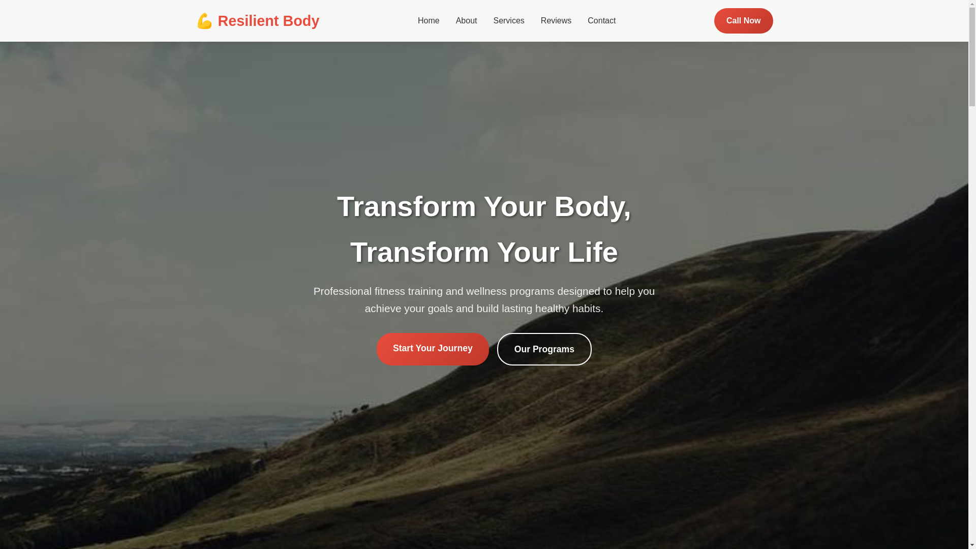 website screenshot of https://resilientbodyfitness.sbs/
