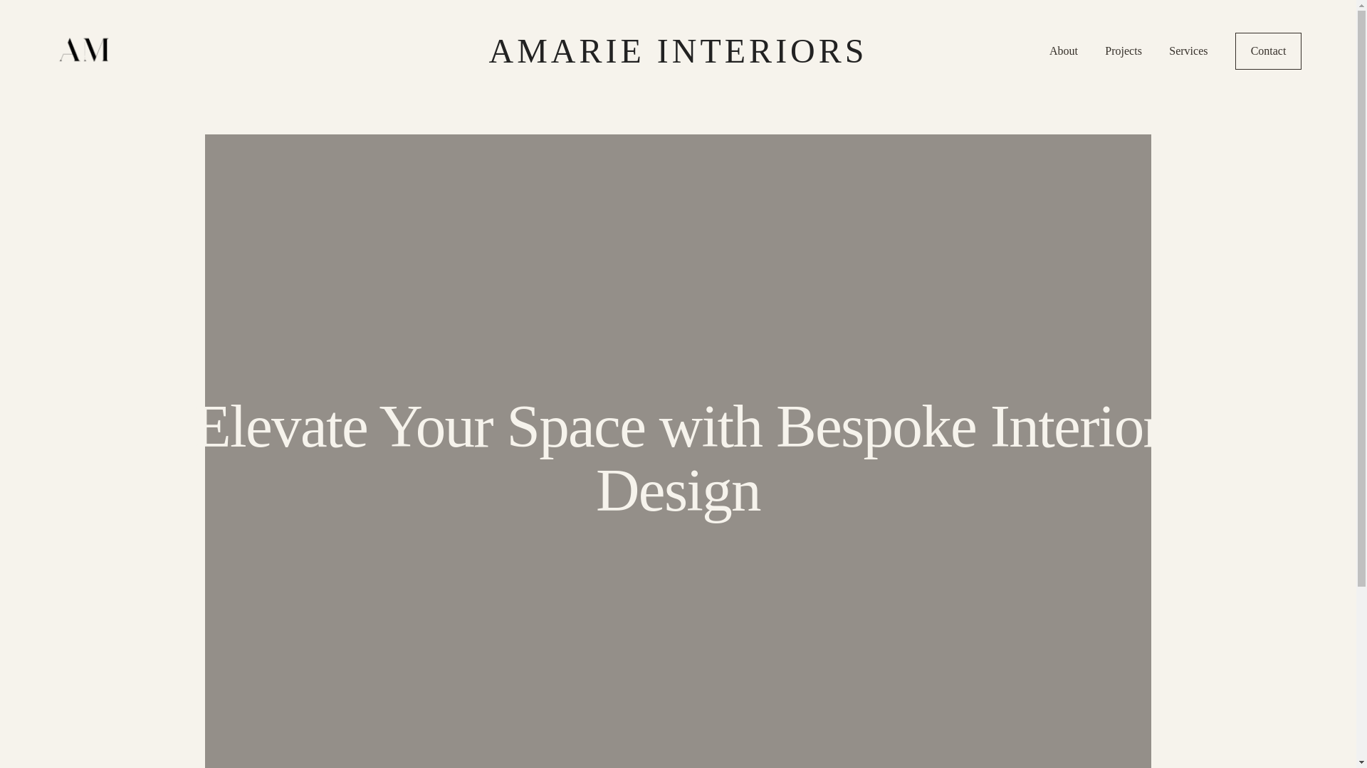 website screenshot of https://amarieinteriors.co/