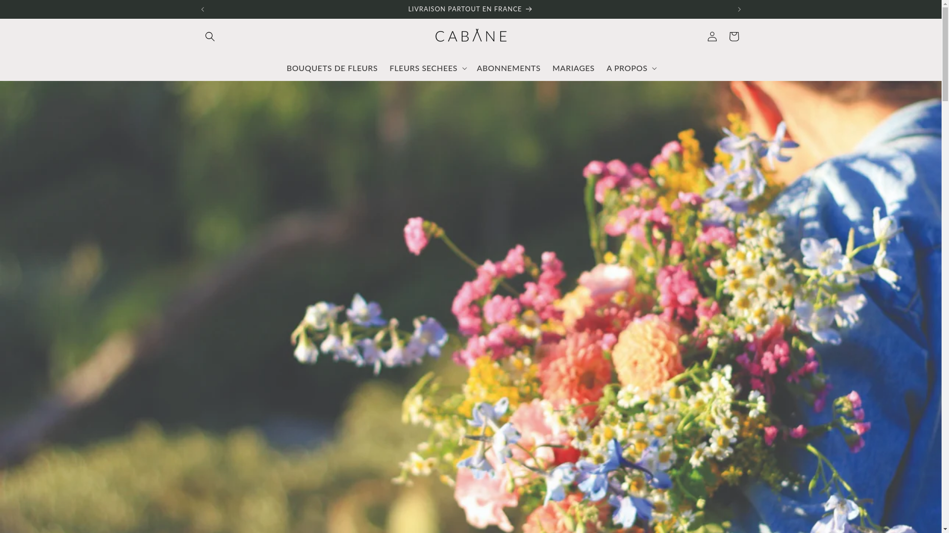 website screenshot of https://cabane-studiofloral.com/