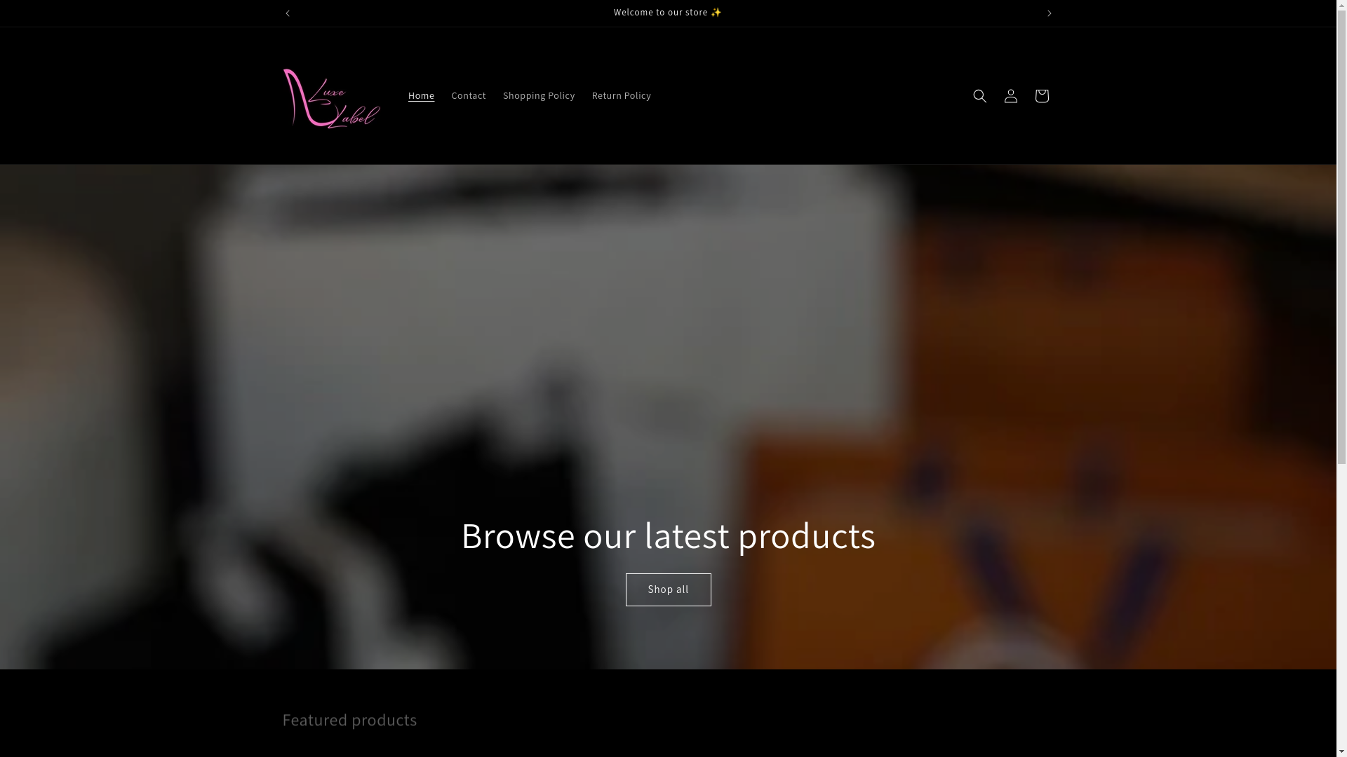 website screenshot of https://luxelabel.org/
