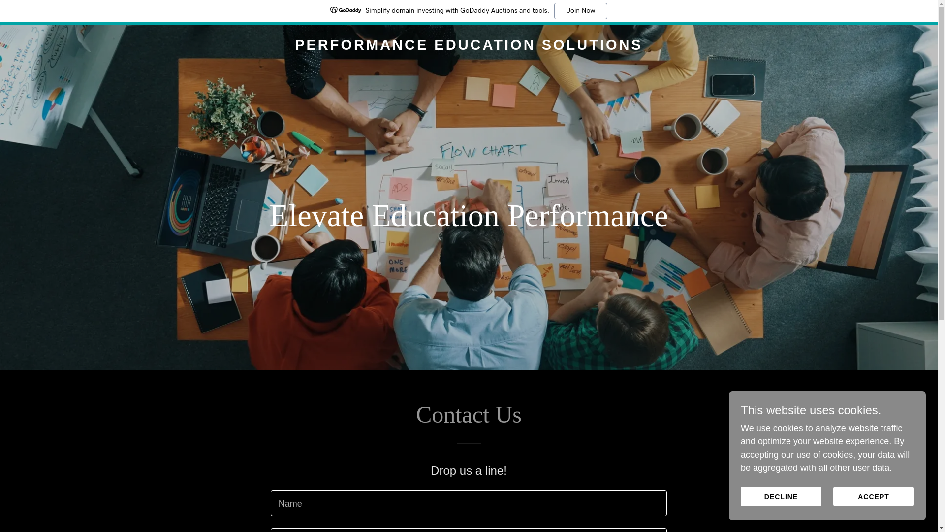 website screenshot of https://performanceeducationsolutions.com/