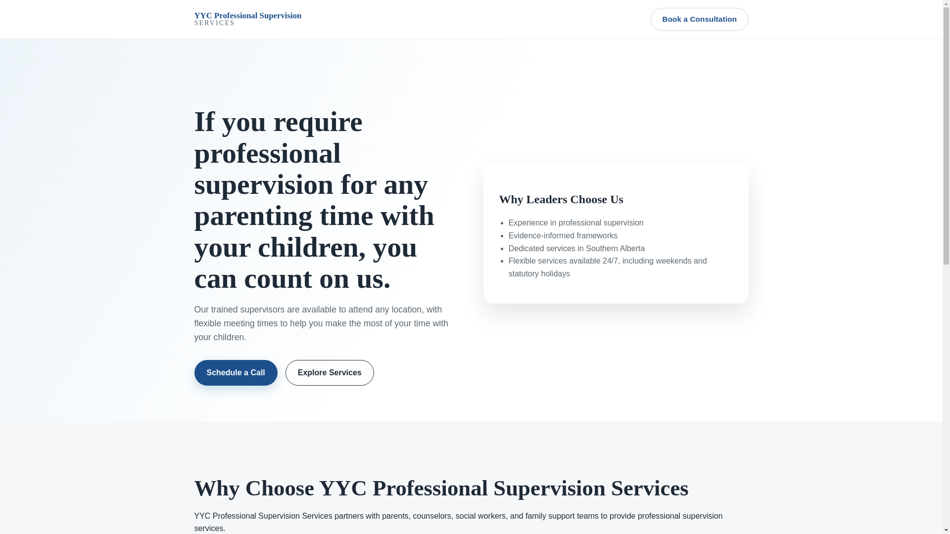 website screenshot of https://yycsupervision.com/
