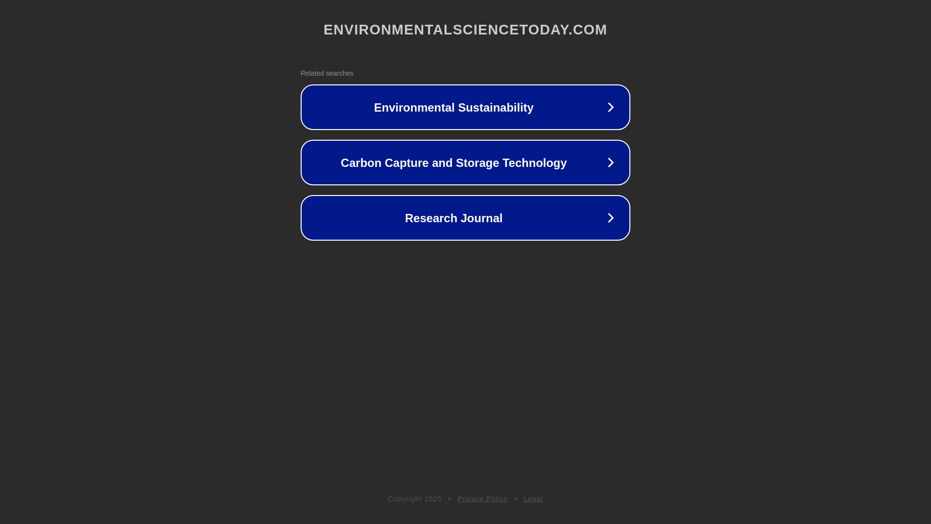 website screenshot of https://environmentalsciencetoday.com/