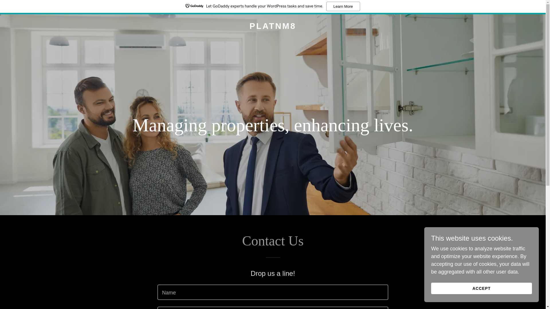 website screenshot of https://platnm8.com/