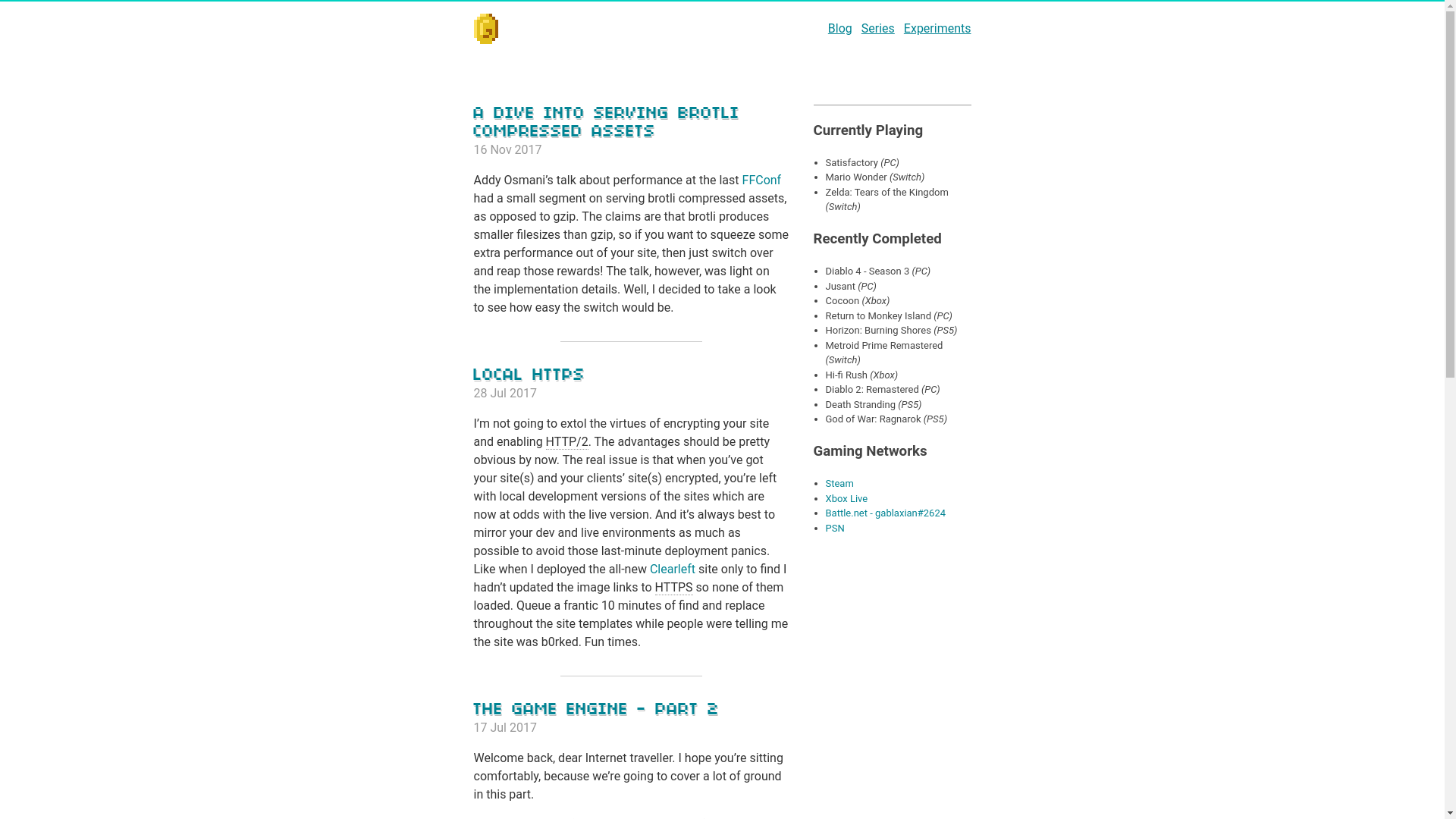 website screenshot of https://gablaxian-hugo.pages.dev/