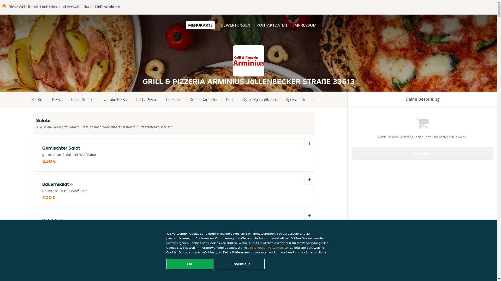 website screenshot of https://grillpizzeriaarminius-bielefeld.de/